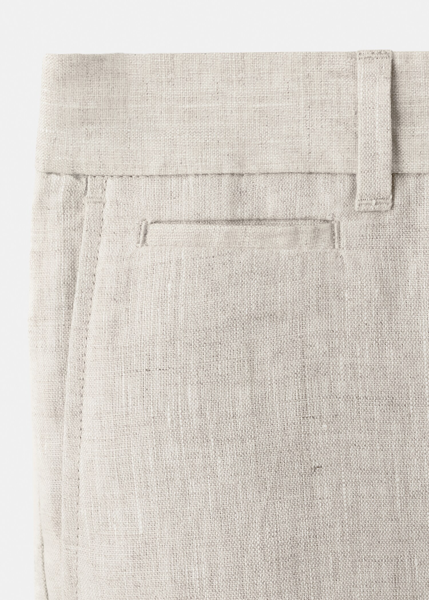 Βερμούδα slim fit 100% λινό - Λεπτομέρεια του προϊόντος 0