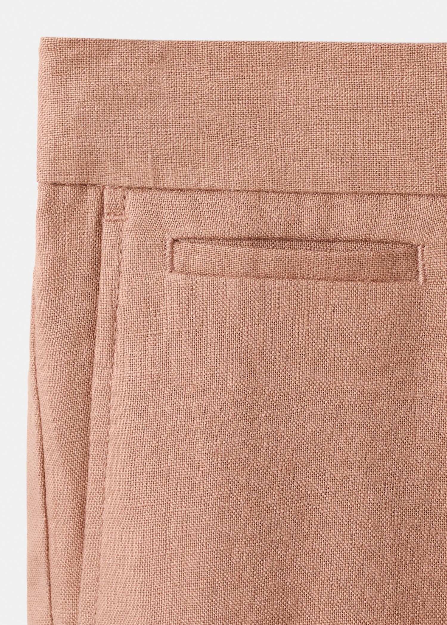 Βερμούδα slim fit 100% λινό - Λεπτομέρεια του προϊόντος 0