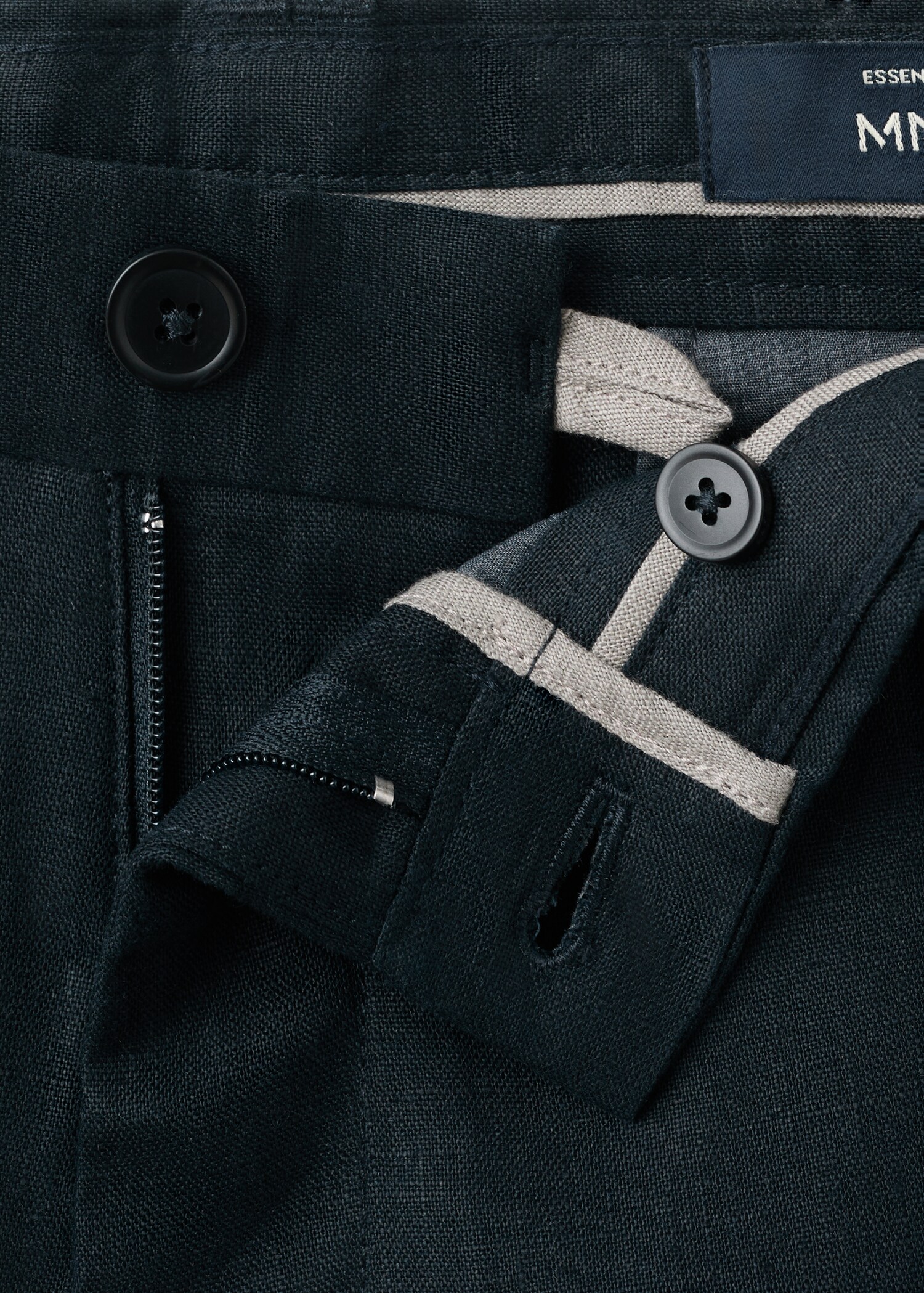 Βερμούδα slim fit 100% λινό - Λεπτομέρεια του προϊόντος 8