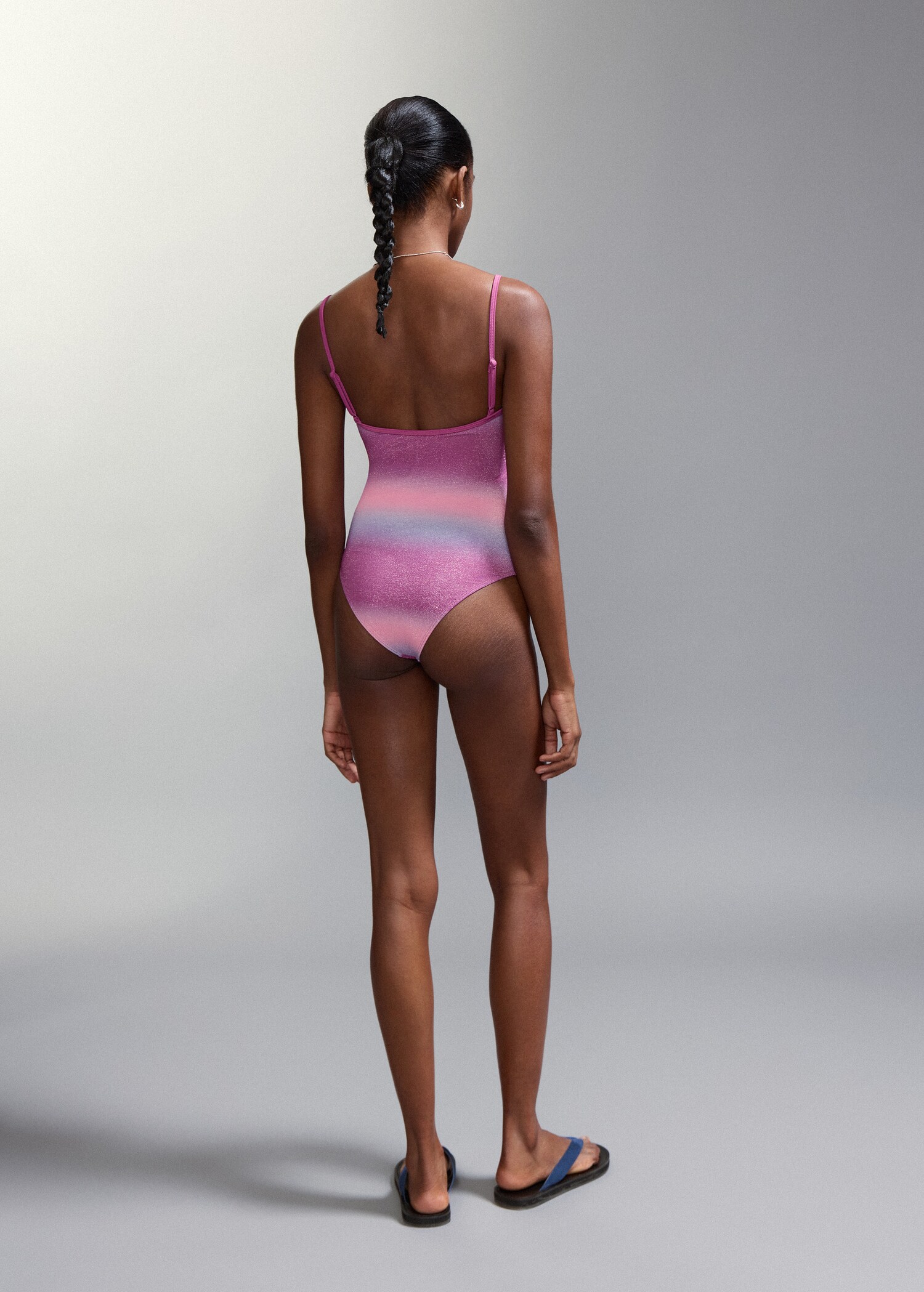 Shimmer swimsuit with mid-rise briefs - Reverse of the article