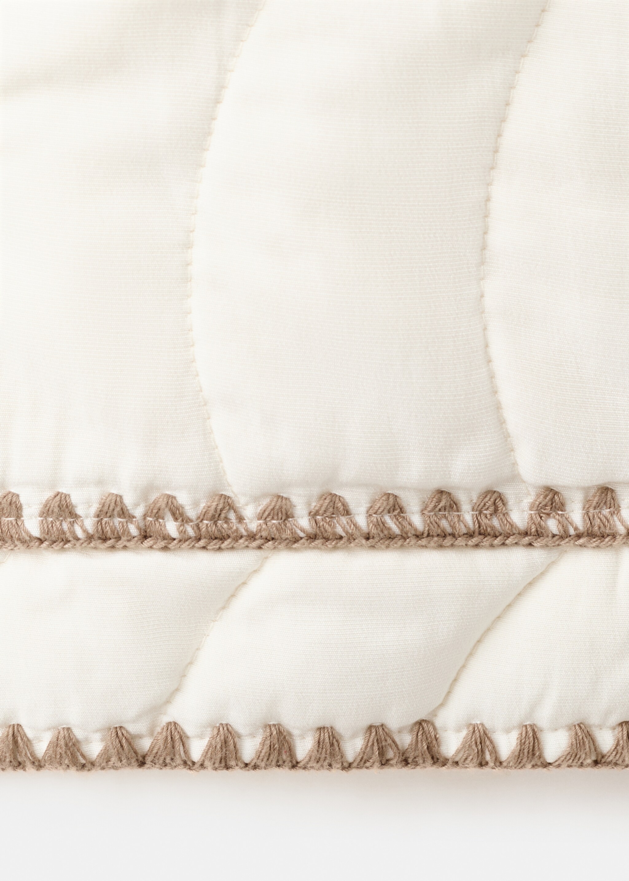 Chaqueta acolchada ribetes contraste - Detalle del artículo 0, Crudo. Ref: 27066713-00.