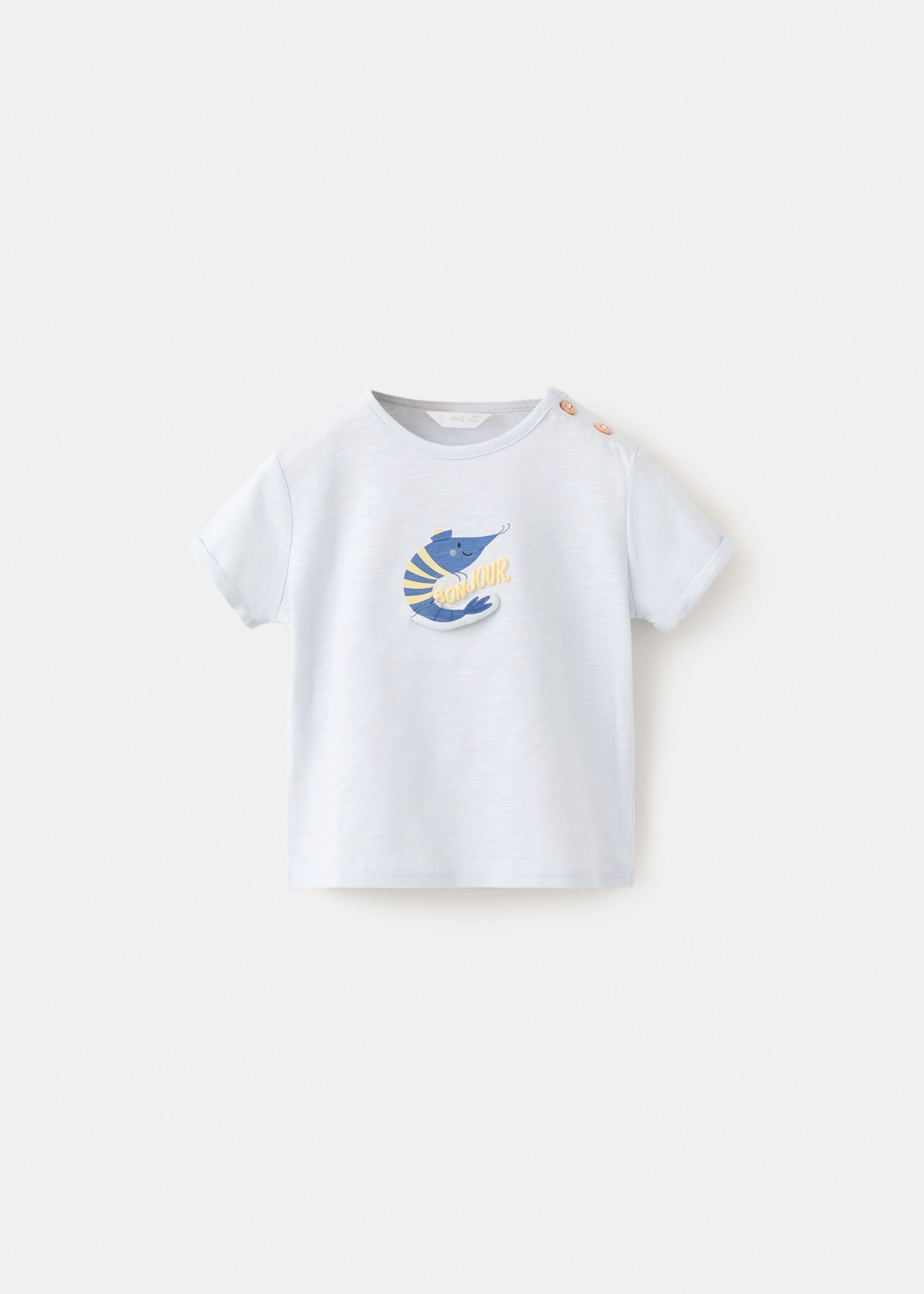 Camiseta algodón estampada - Artículo sin modelo, Azul. Ref: 27066715-00.