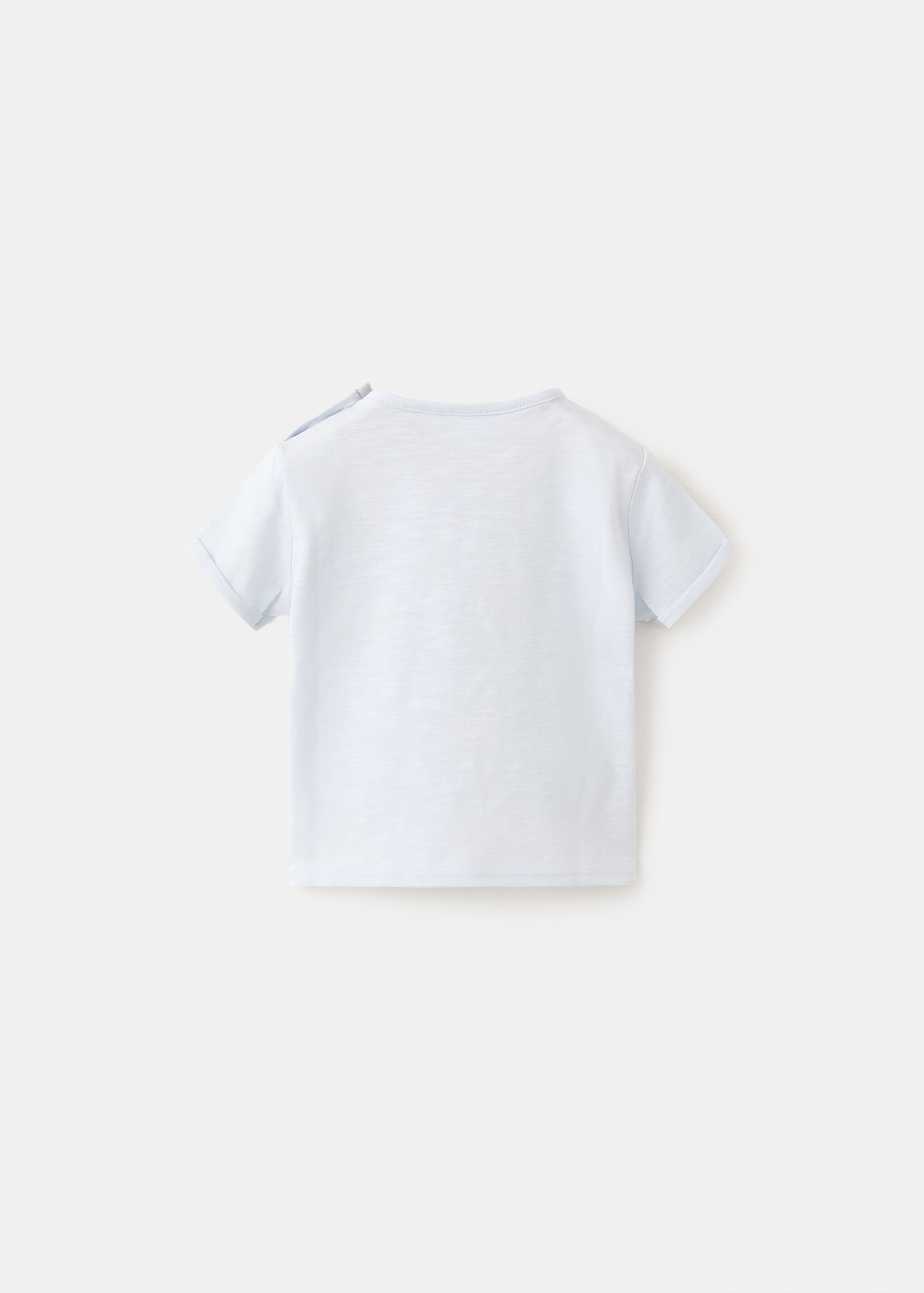 Camiseta algodón estampada - Reverso del artículo, Azul. Ref: 27066715-00.