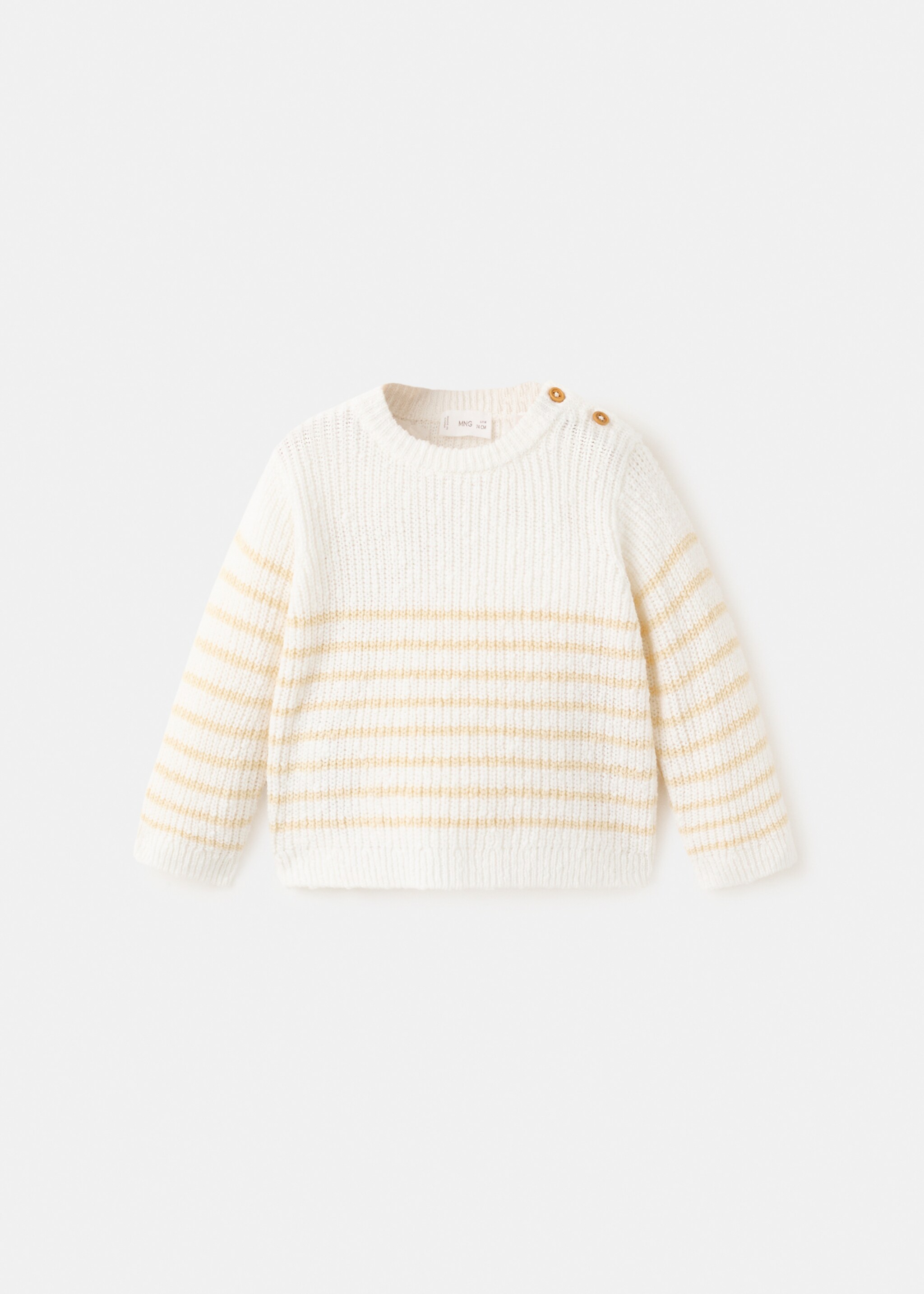 Knit striped sweater - Article without model, Yellow. Ref: 27066716-00.