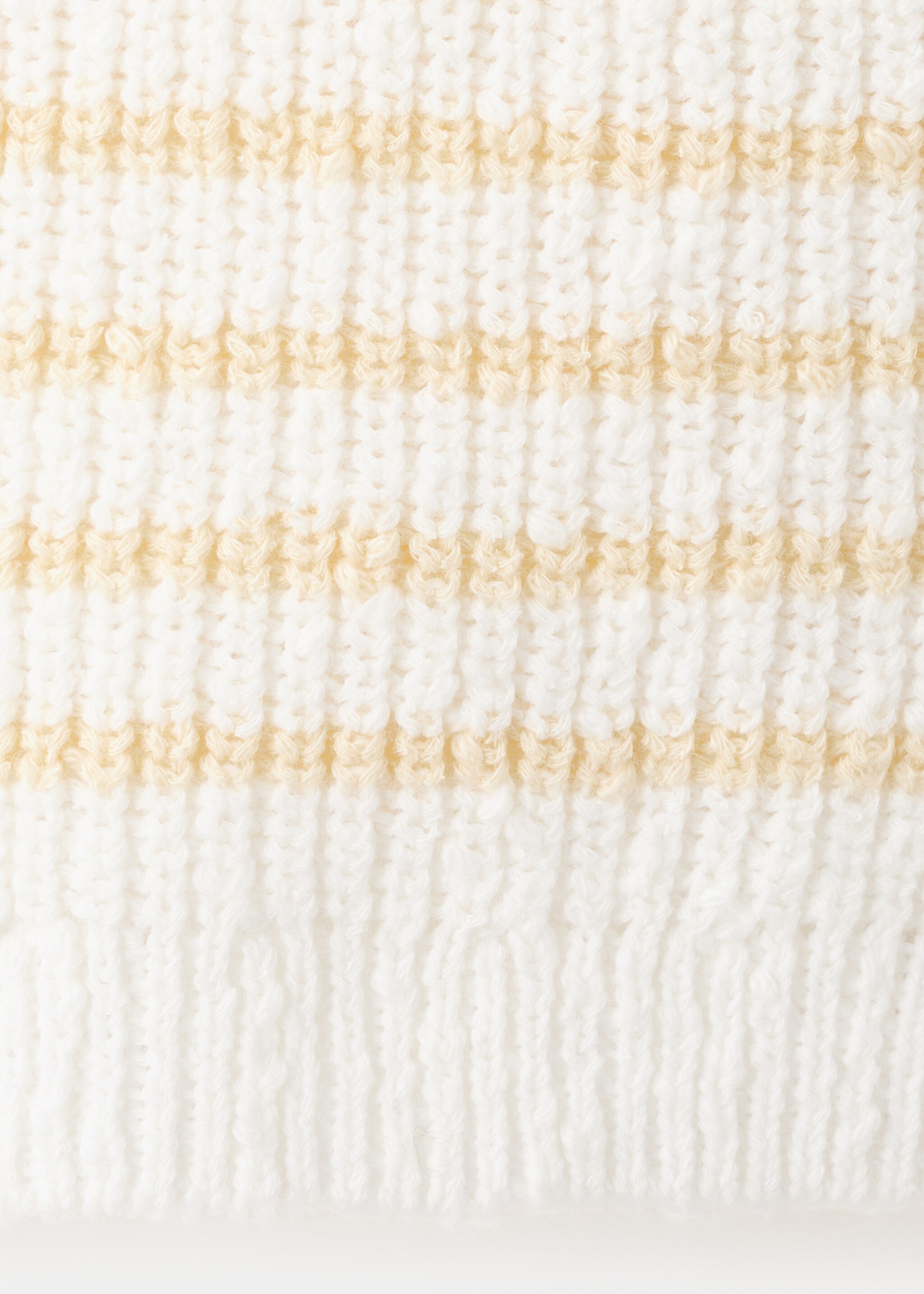 Knit striped sweater - Details of the article 0, Yellow. Ref: 27066716-00.