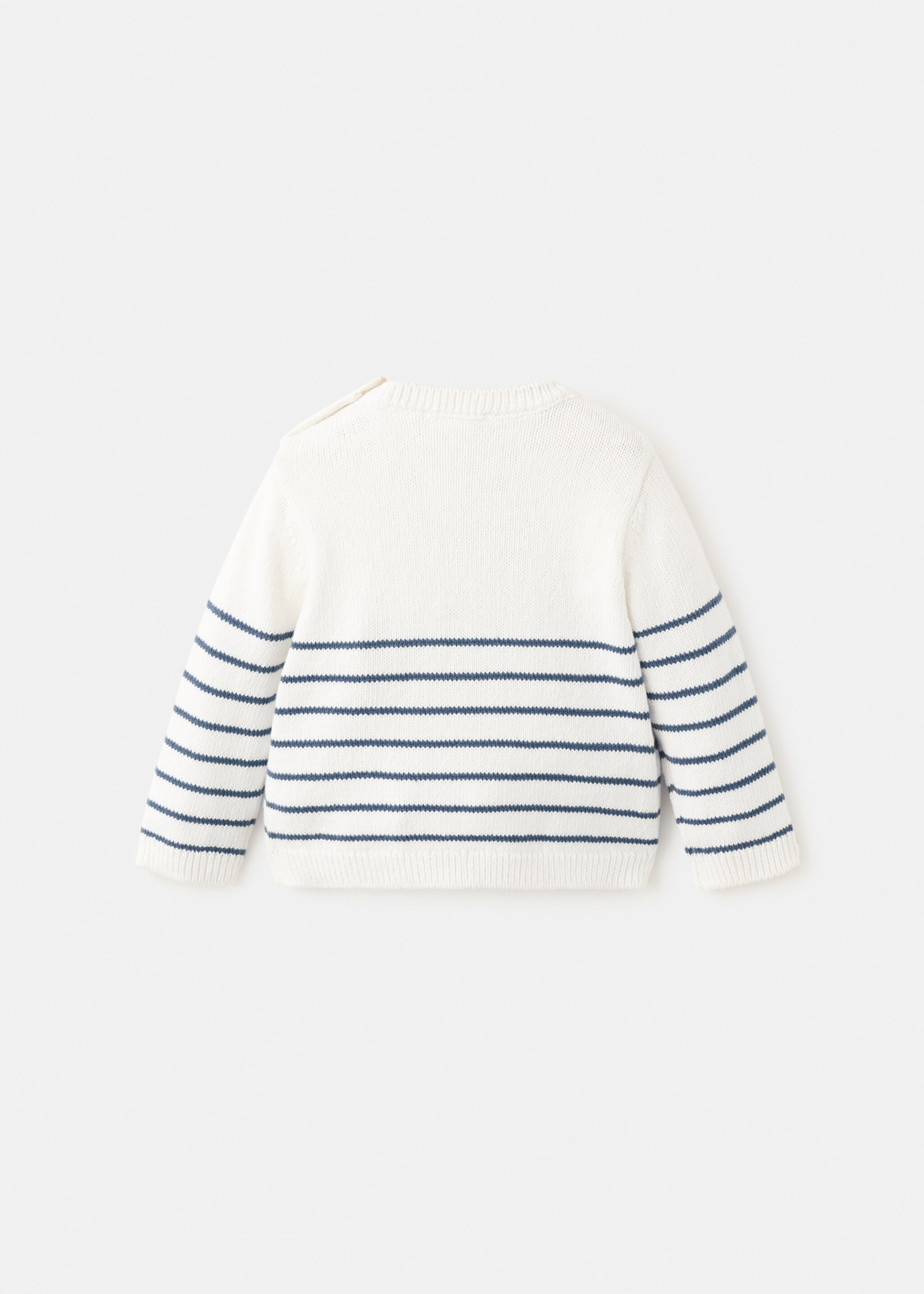 كنزة منسوجة مخططة - الجهة الخلفية للمنتج, أزرق. Ref: 27066717-00.