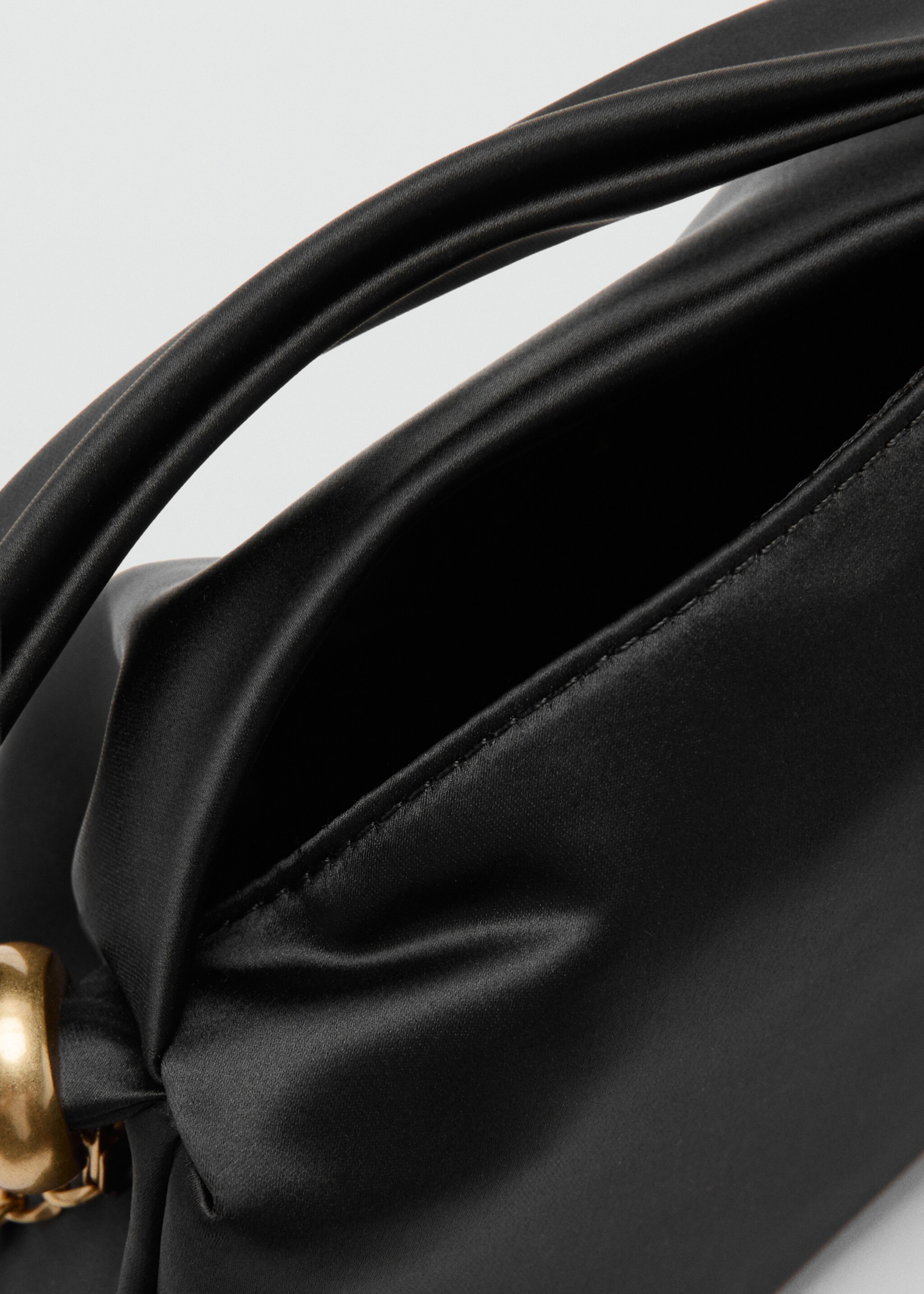 Metallic detail handbag - Details of the article 2, Black. Ref: 27066719-00.