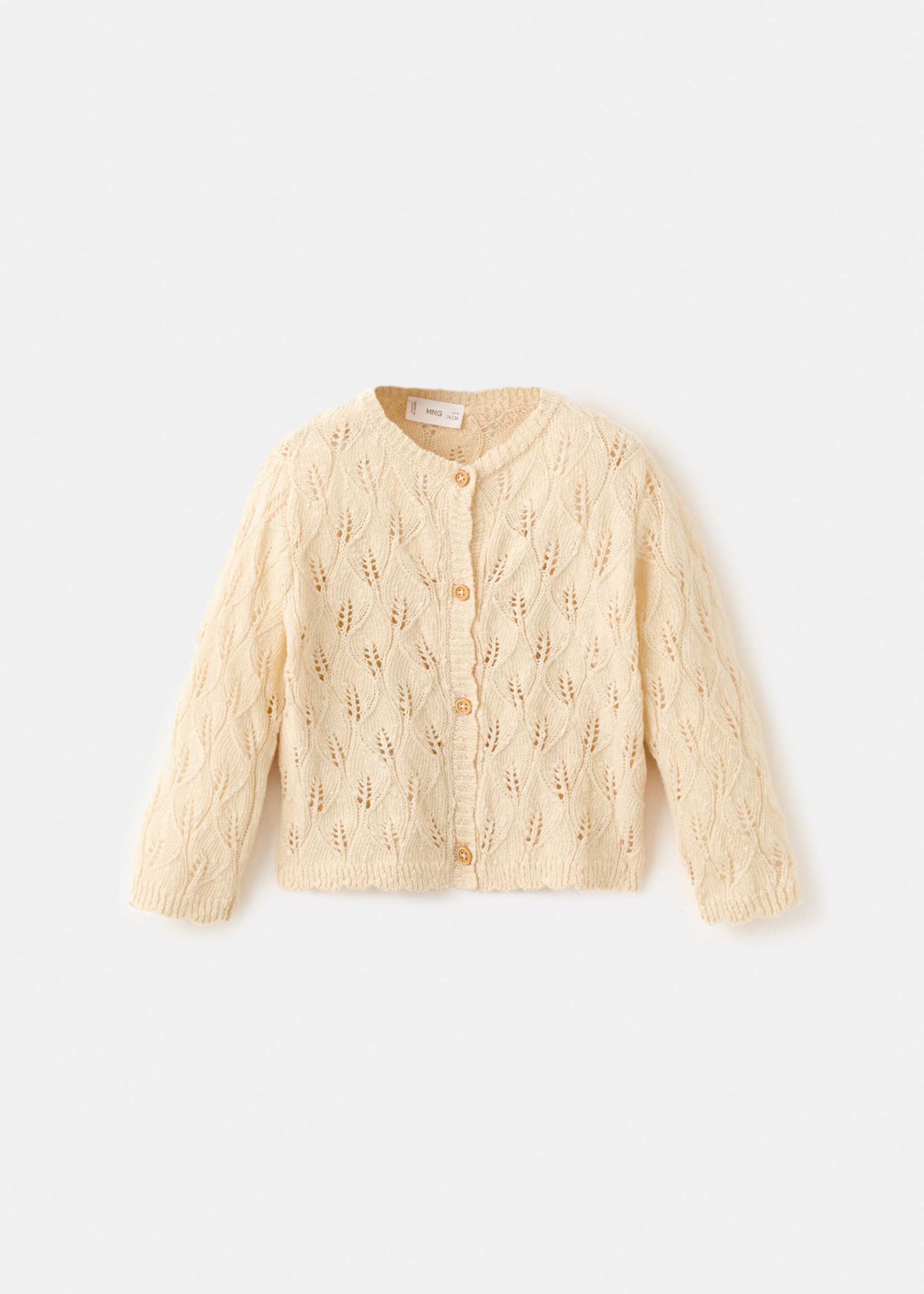 Cárdigan punto calado - Artículo sin modelo, Amarillo. Ref: 27066721-00.