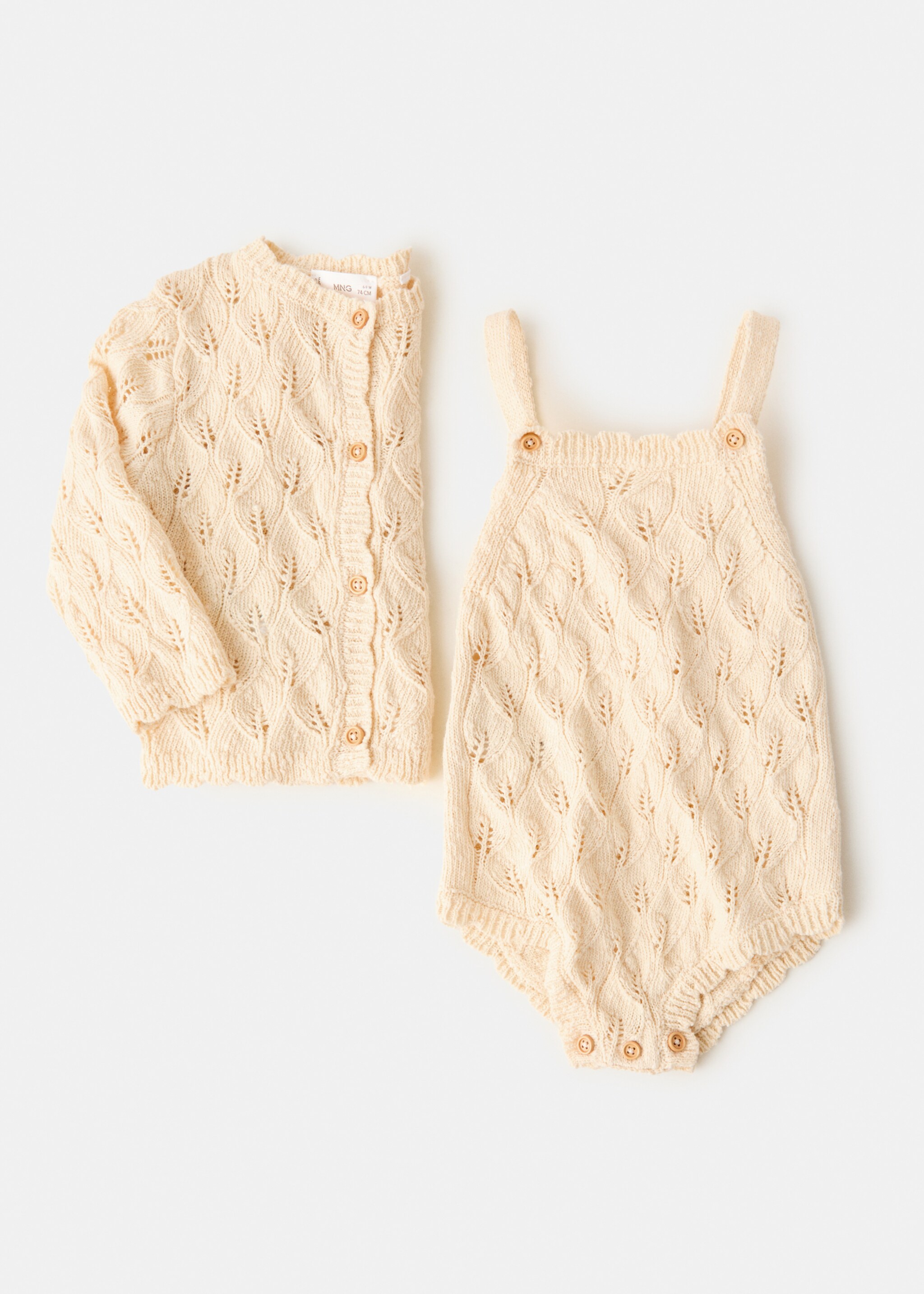 Cárdigan punto calado - Detalle del artículo 8, Amarillo. Ref: 27066721-00.