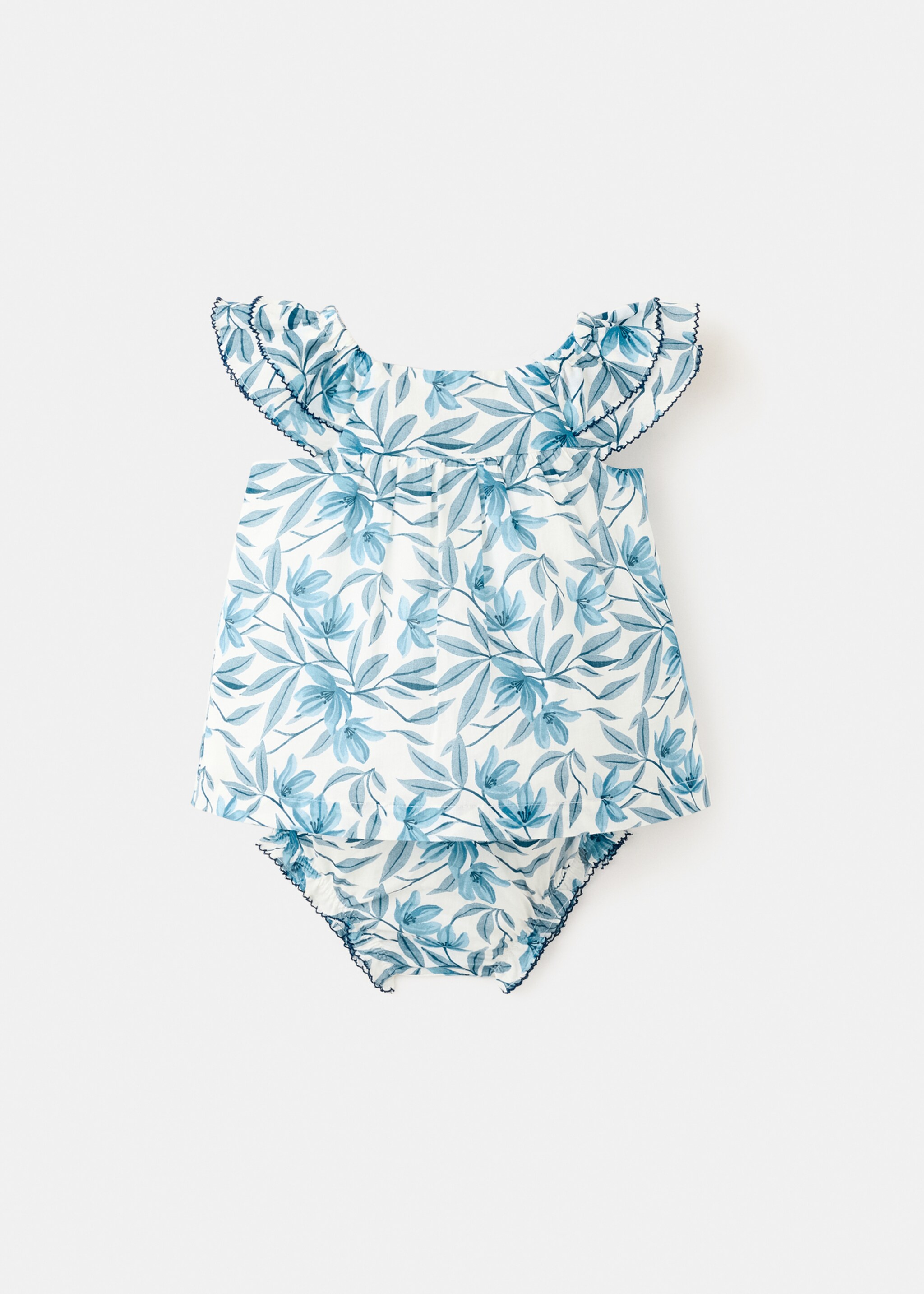 Floral dress and nappy cover - Article without model, Blue. Ref: 27066724-00.