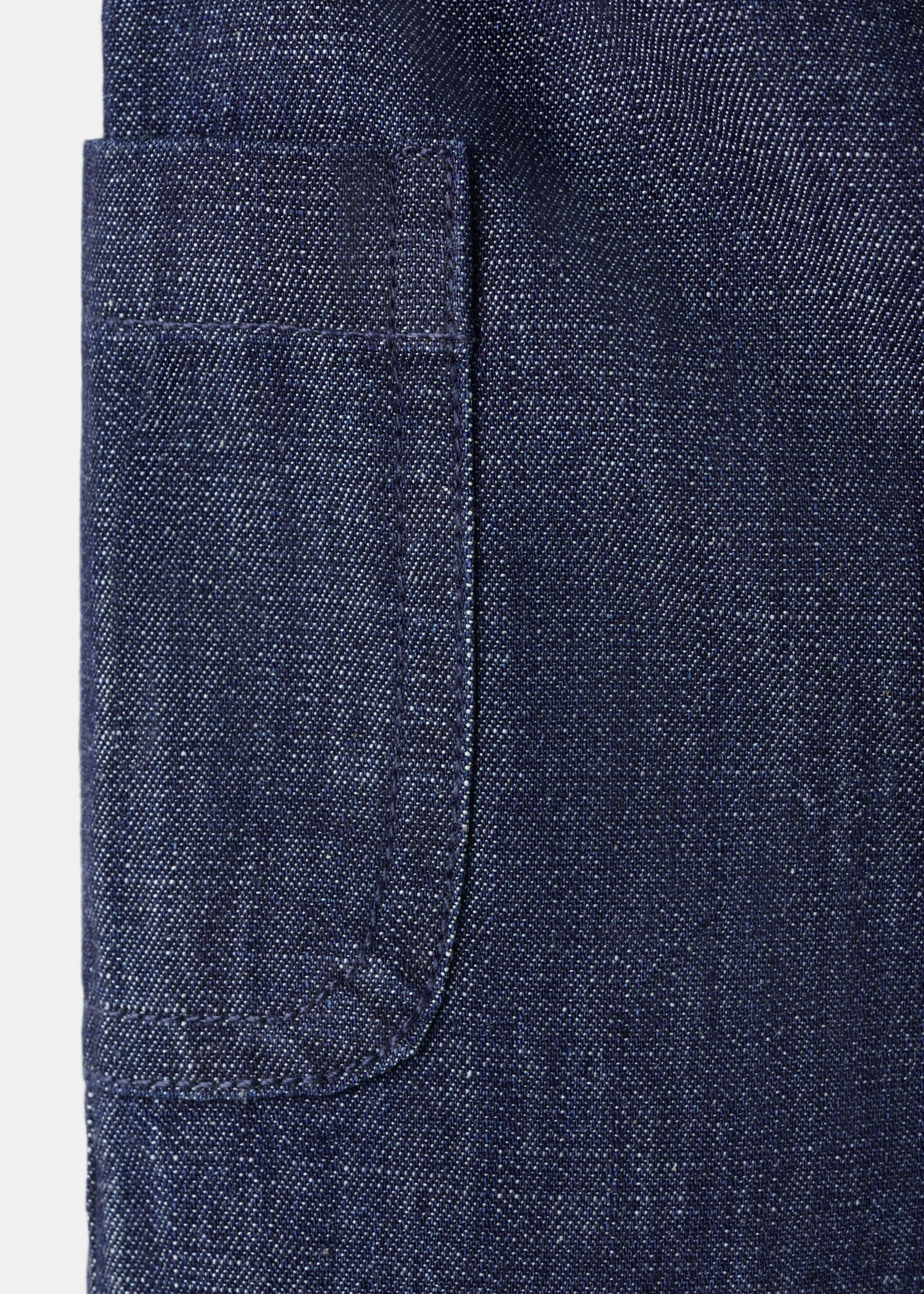 Cotton shorts with pocket detail - Details of the article 0, Dark Blue. Ref: 27066725-00.