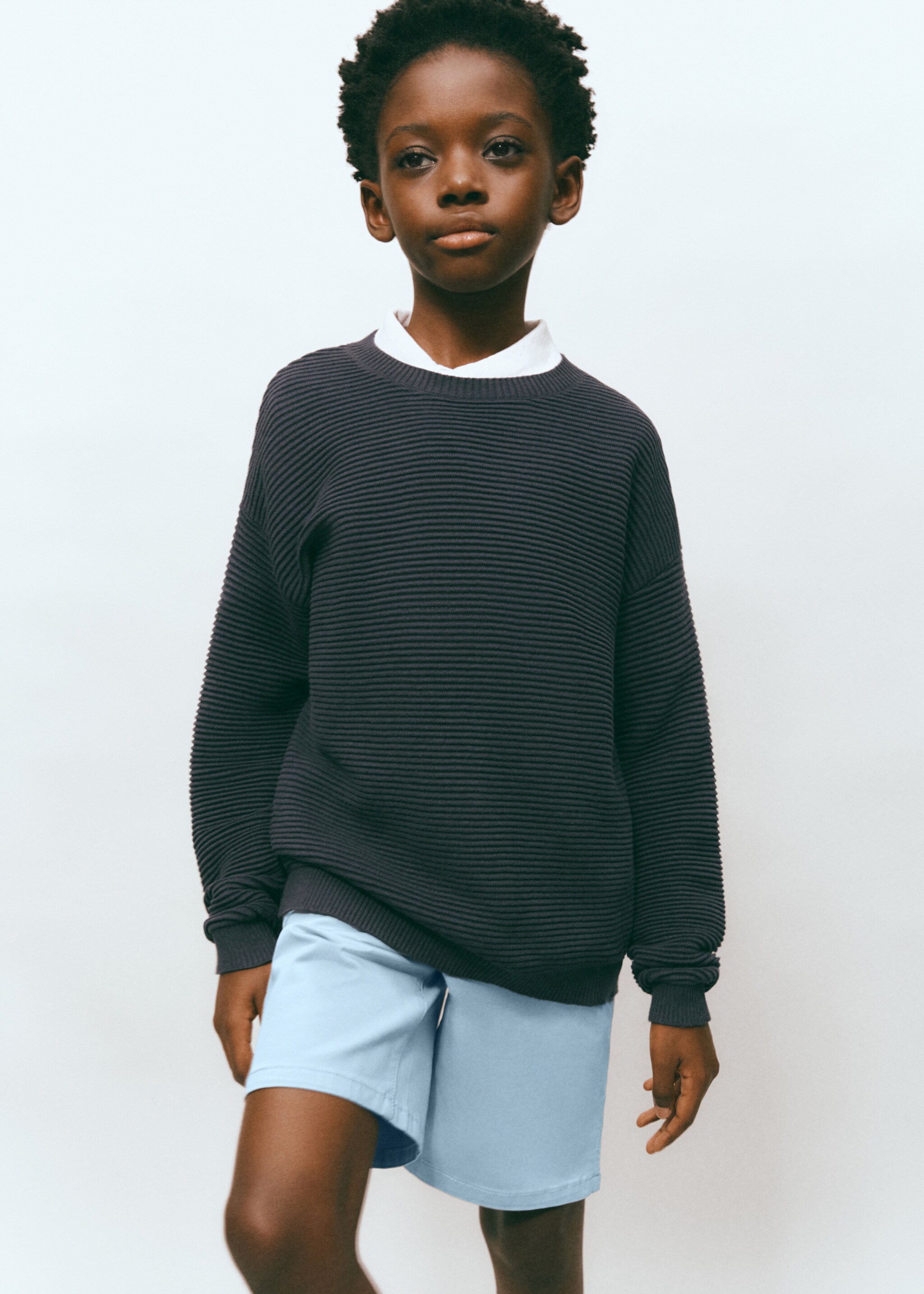 Cotton shorts with drawstring - Medium plane, Sky Blue. Ref: 27066730-00.