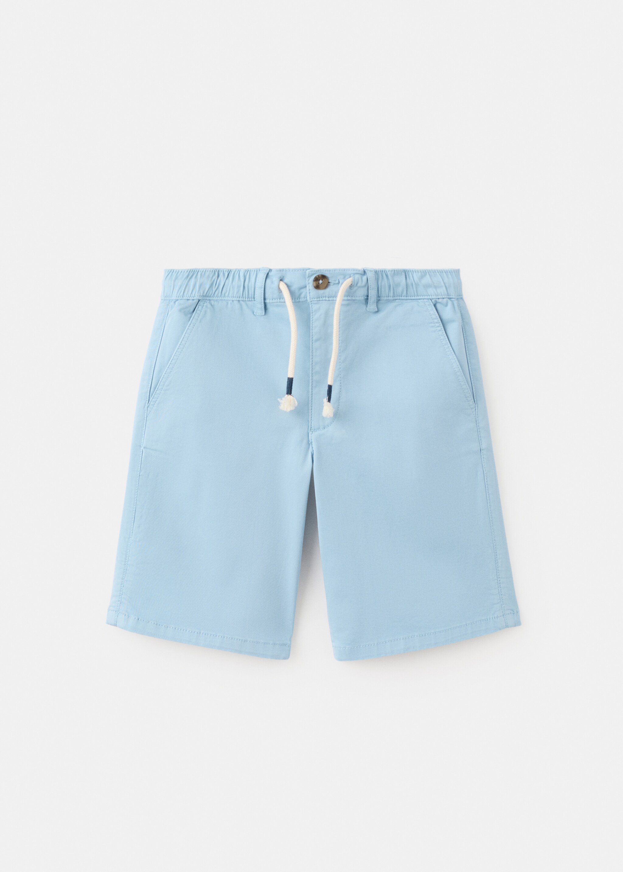 Cotton shorts with drawstring - Article without model, Sky Blue. Ref: 27066730-00.
