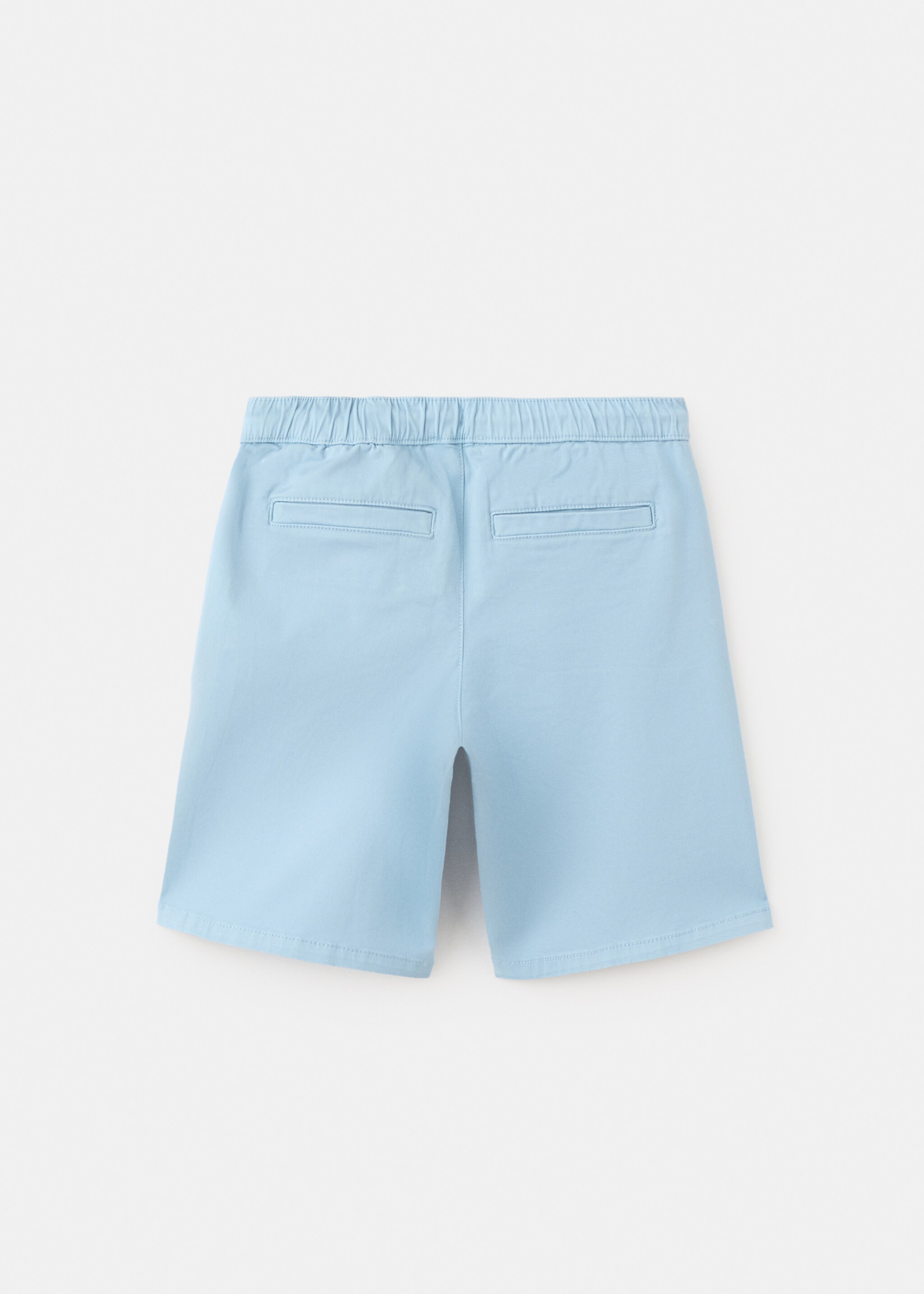 Cotton shorts with drawstring - Reverse of the article, Sky Blue. Ref: 27066730-00.