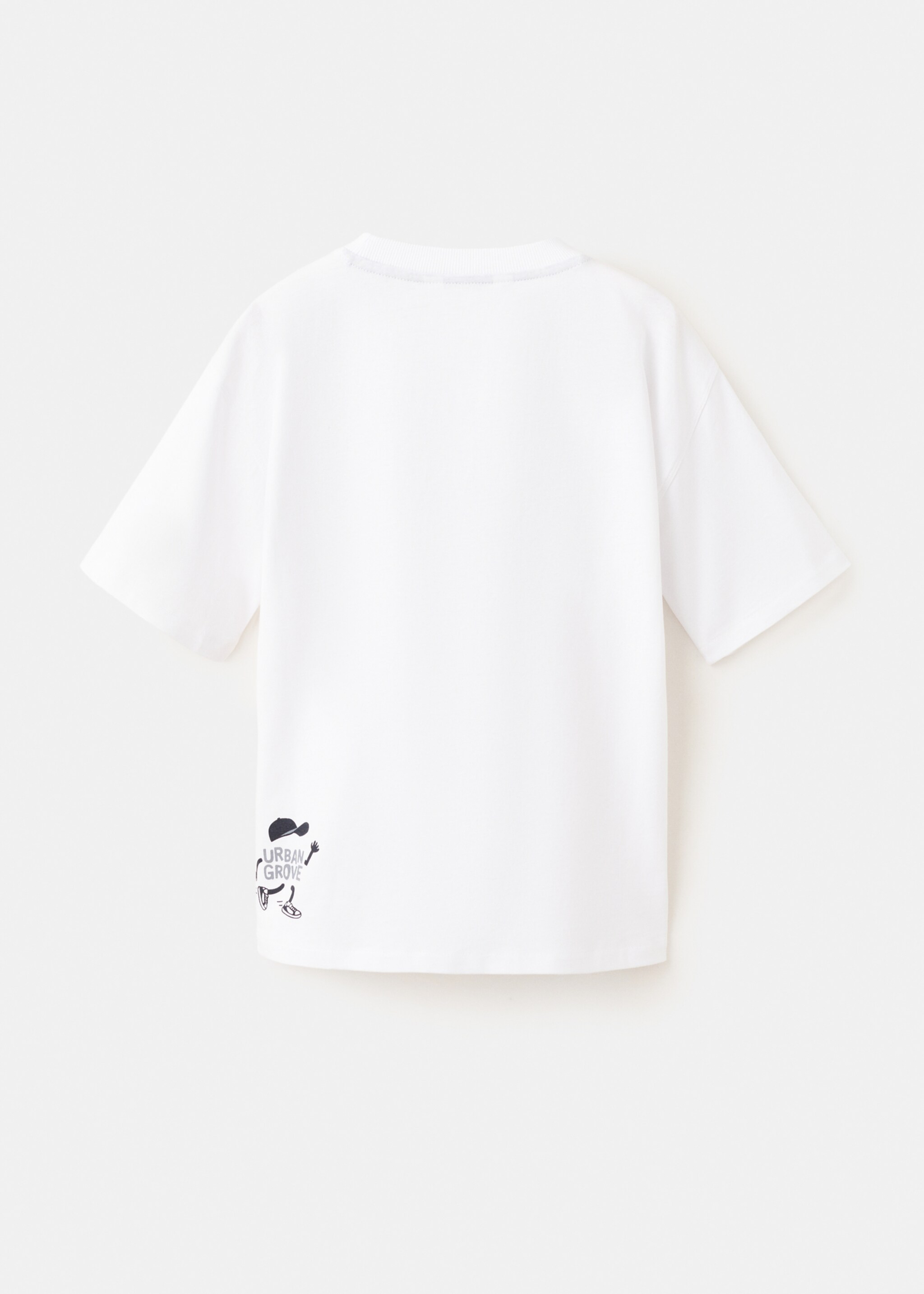 Text cotton T-shirt - Reverse of the article, White. Ref: 27066731-00.