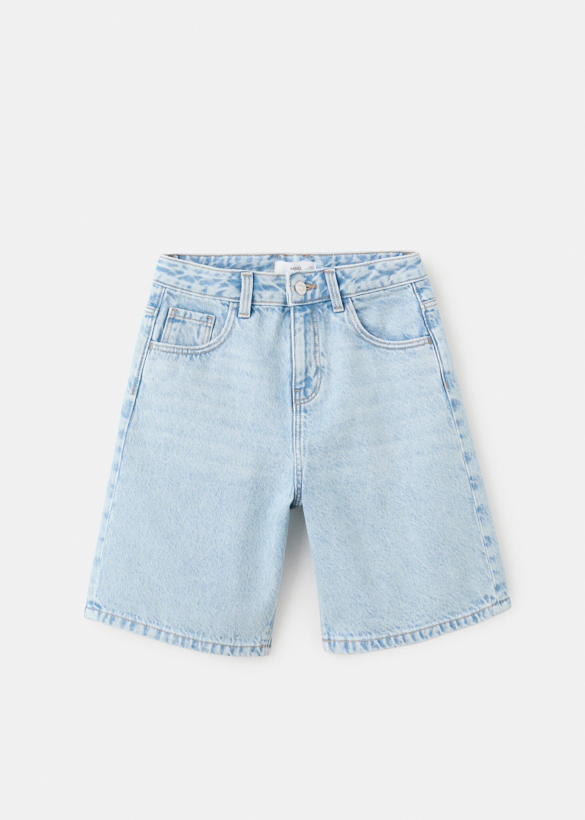 Baggy denim bermudas - Article without model, Light Blue. Ref: 27066732-00.