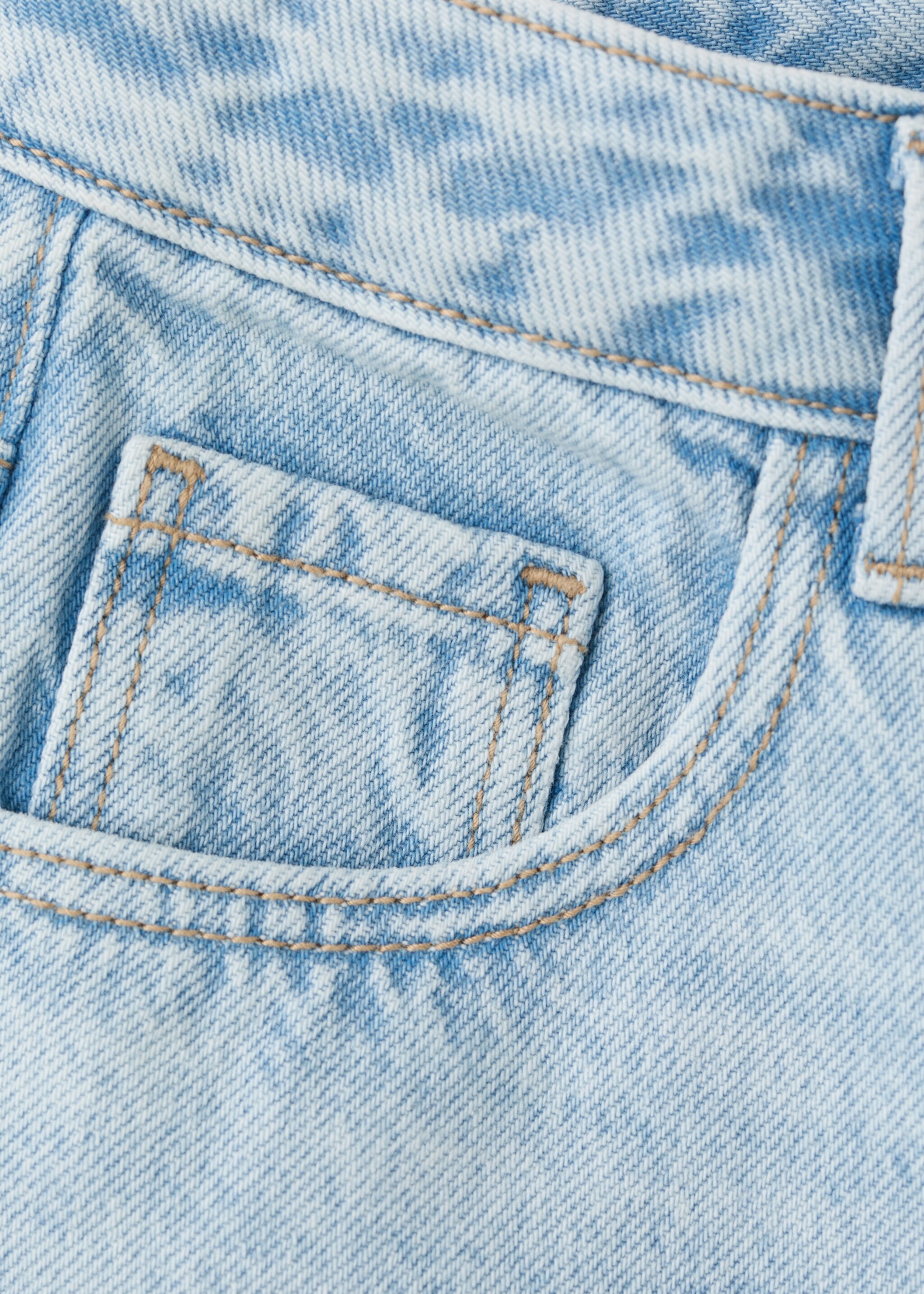 Baggy denim bermudas - Details of the article 0, Light Blue. Ref: 27066732-00.