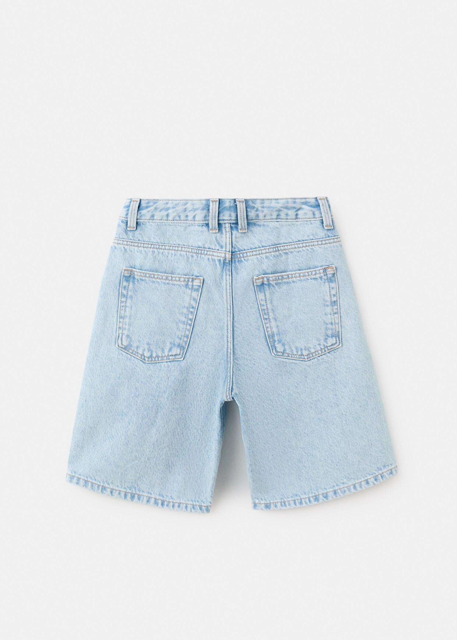 Baggy denim bermudas - Reverse of the article