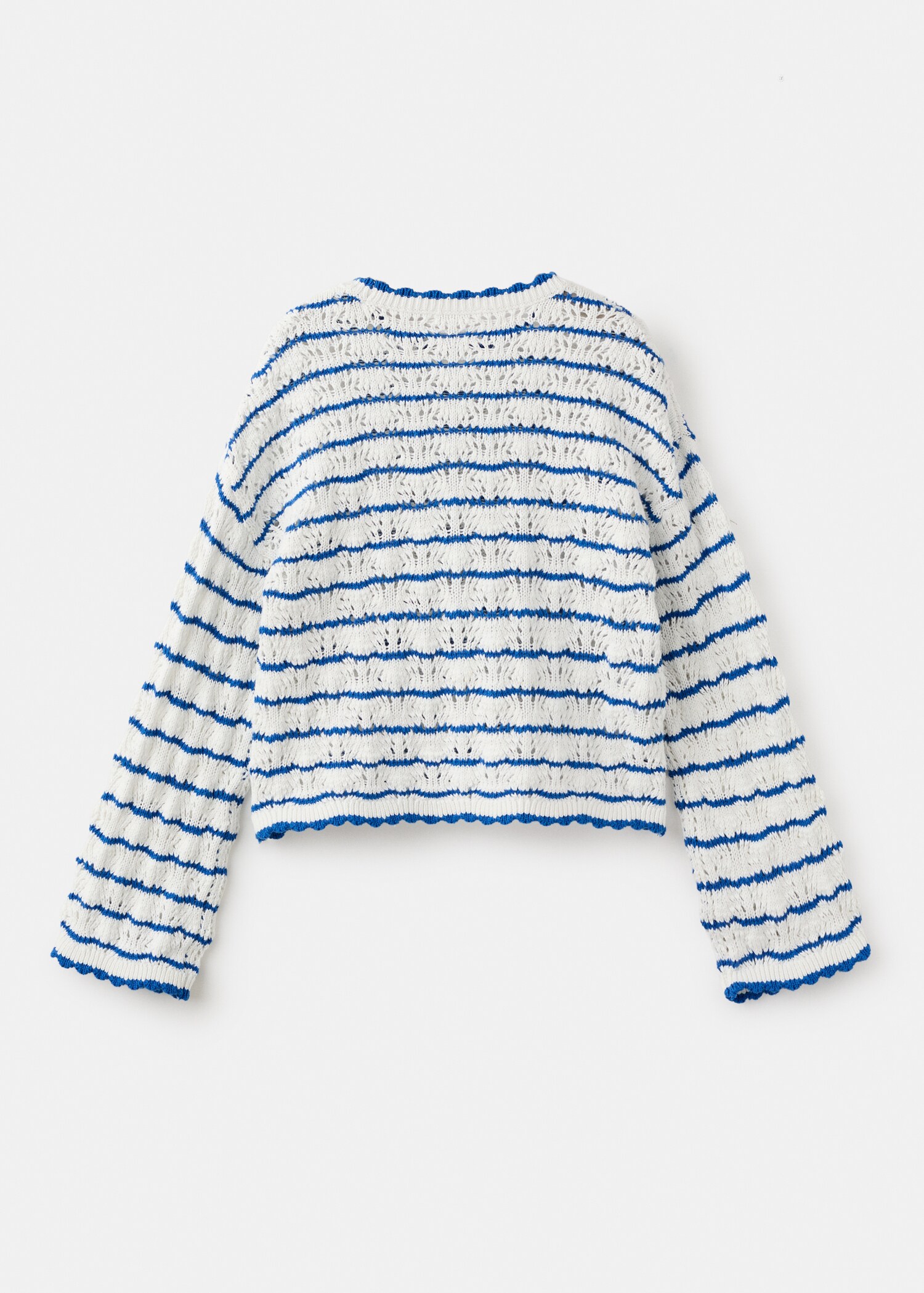 Striped openwork knit sweater - Reverse of the article