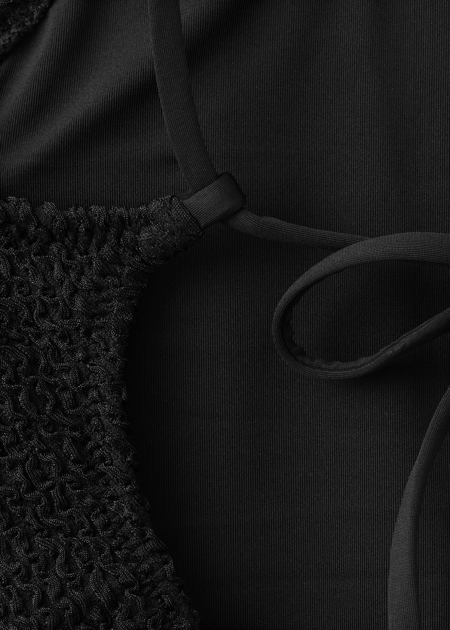 Textured swimsuit with straps - Details of the article 0