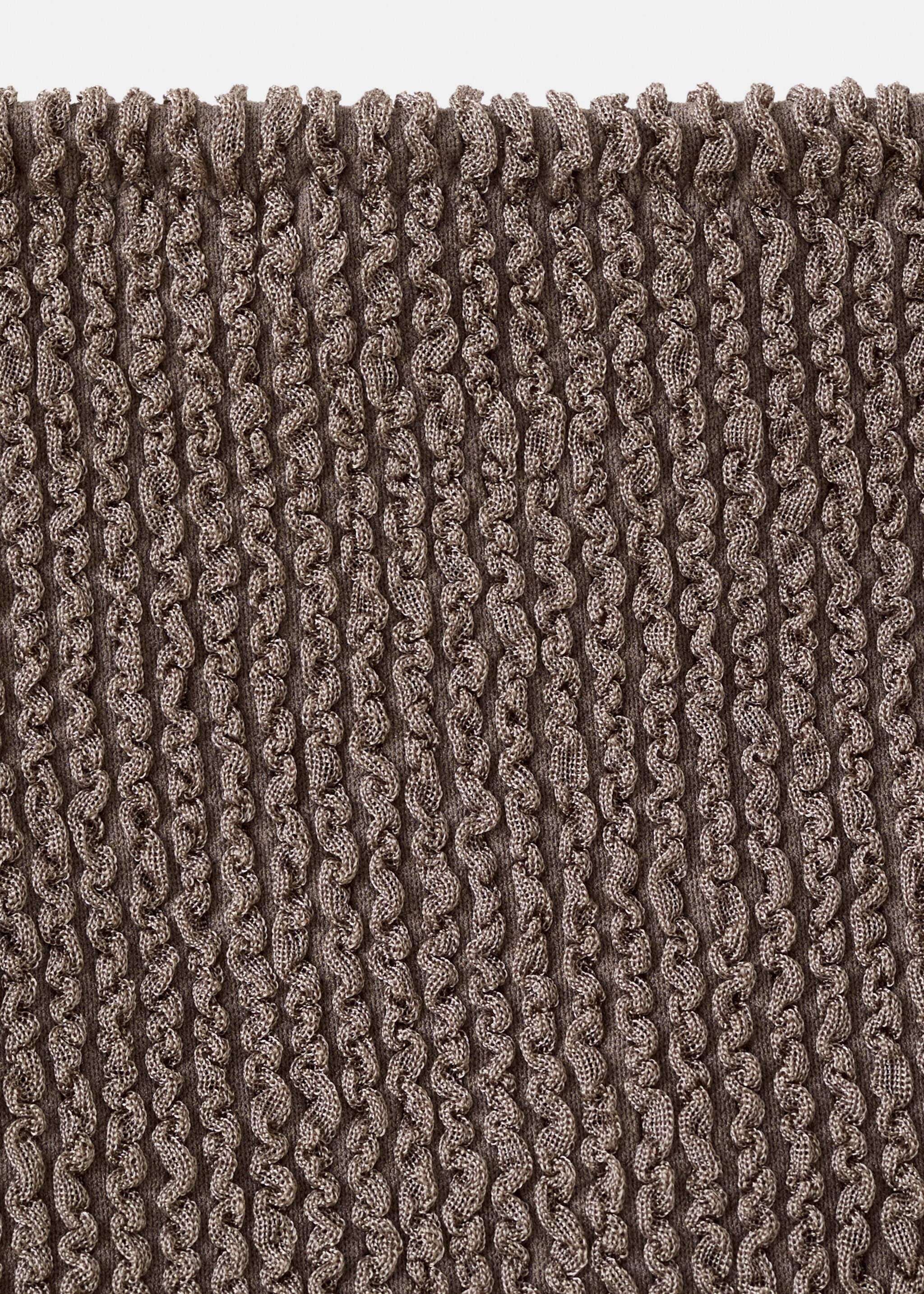 Textured swimsuit with straps - Details of the article 8, Light/Pastel Brown. Ref: 27066736-00.