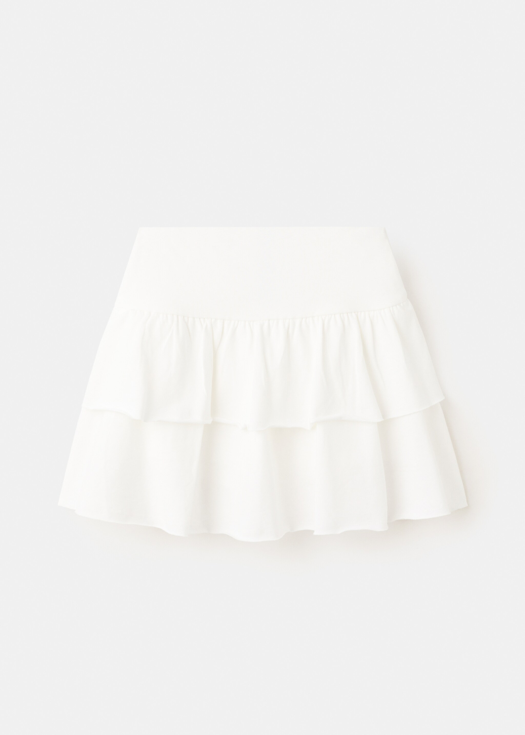 Ruffled cotton skirt - Article without model, Off White. Ref: 27066738-00.