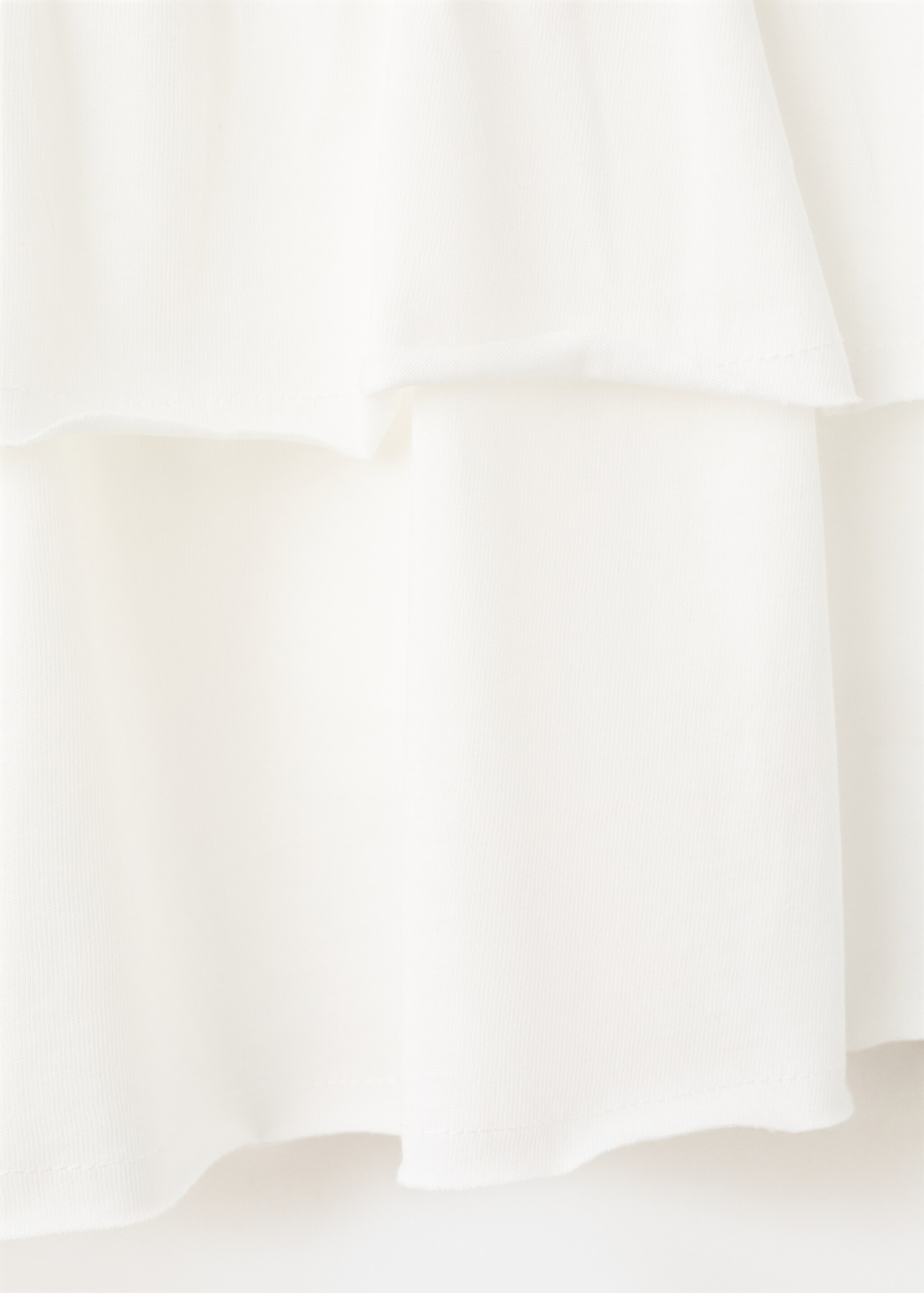 Ruffled cotton skirt - Details of the article 0, Off White. Ref: 27066738-00.