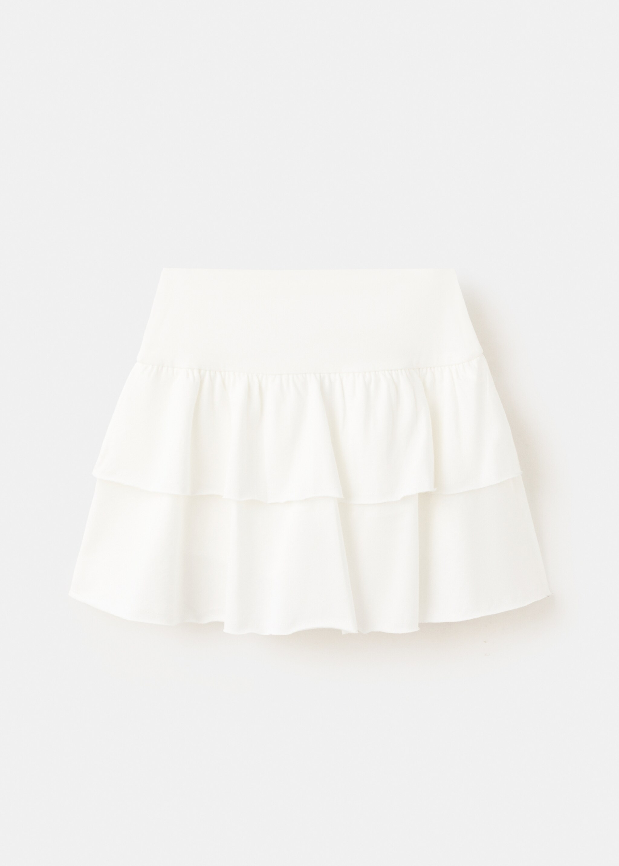 Ruffled cotton skirt - Reverse of the article, Off White. Ref: 27066738-00.