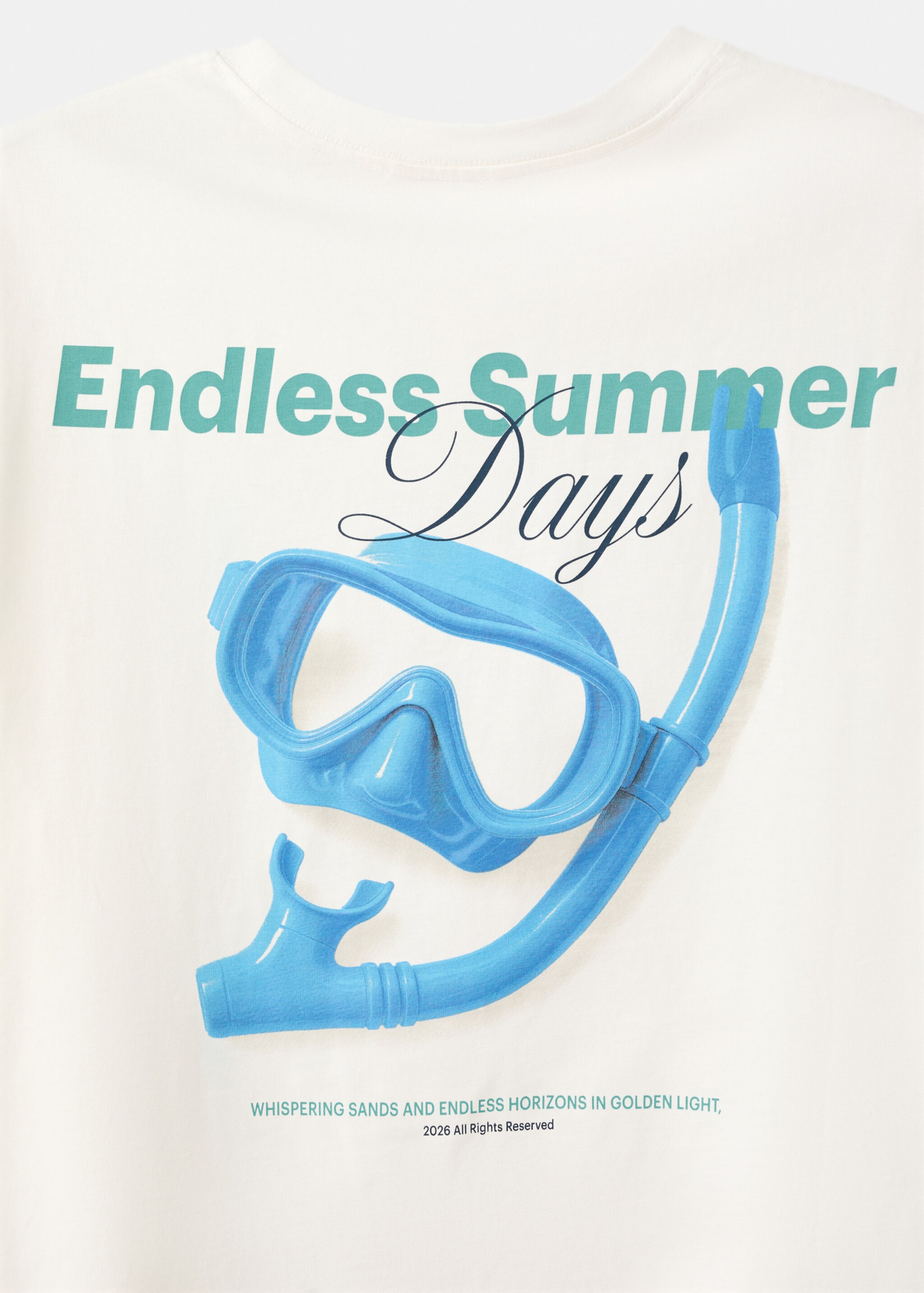 Printed cotton-blend t-shirt - Details of the article 0, Off White. Ref: 27066746-00.