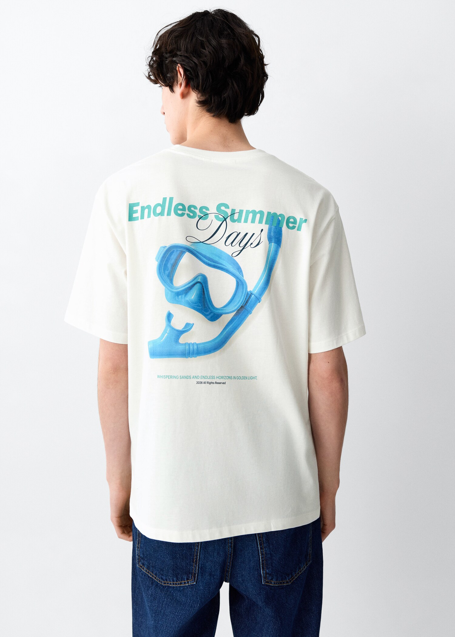 Printed cotton-blend t-shirt - Reverse of the article