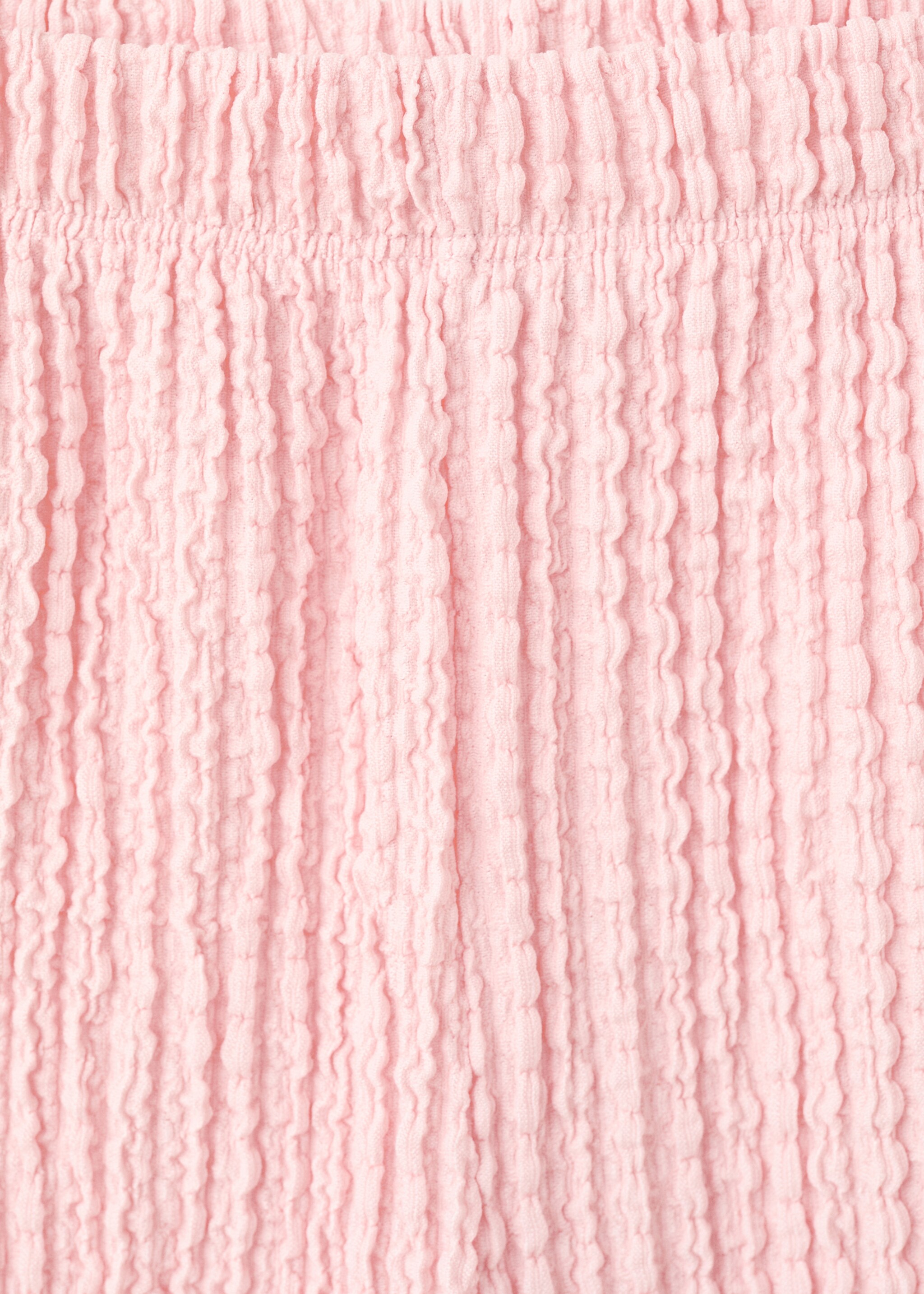 Textured flowy trousers - Details of the article 8, Pink. Ref: 27066750-00.