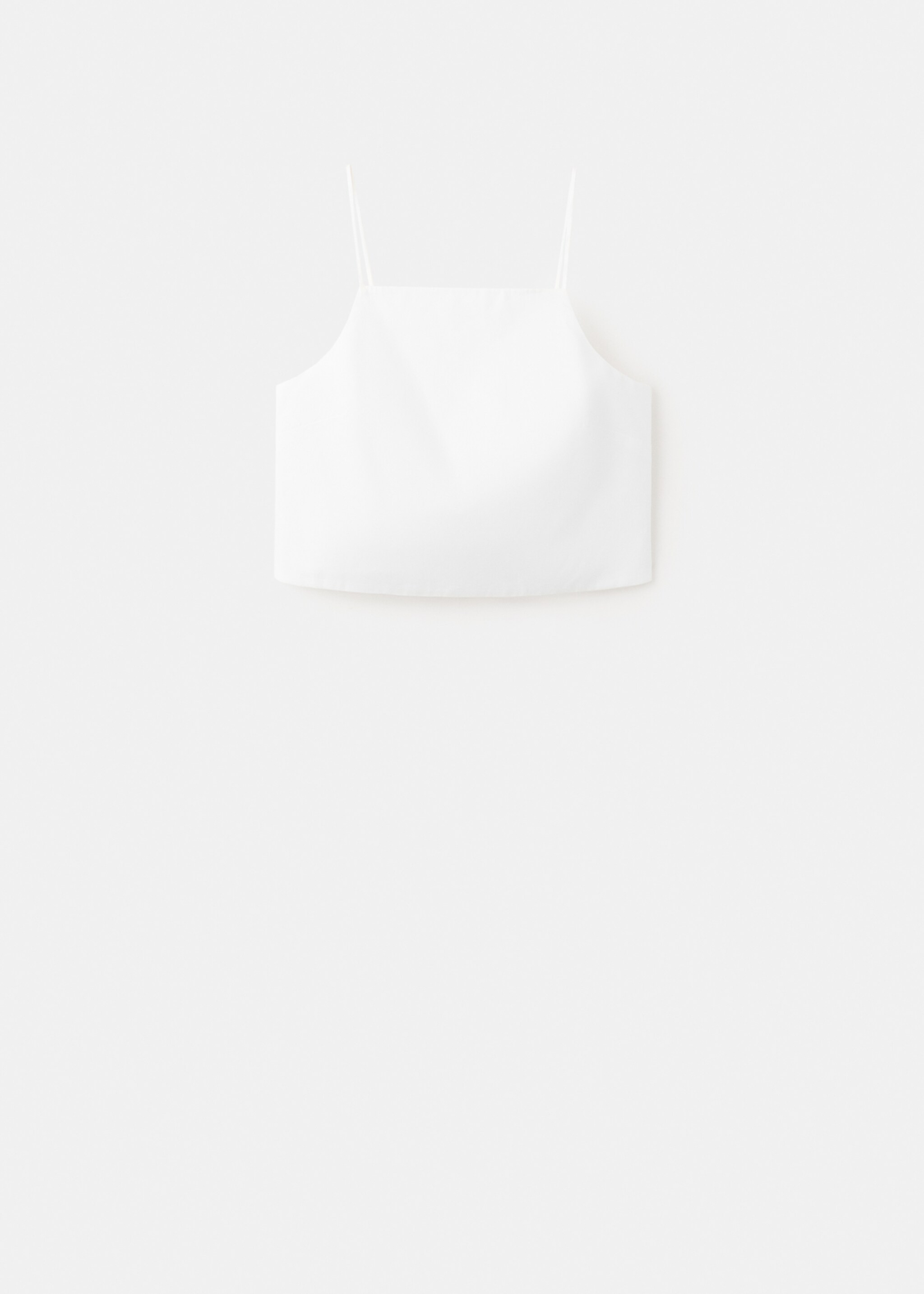 Crop top coton - Article sans modèle, Blanc. Ref: 27066751-00.