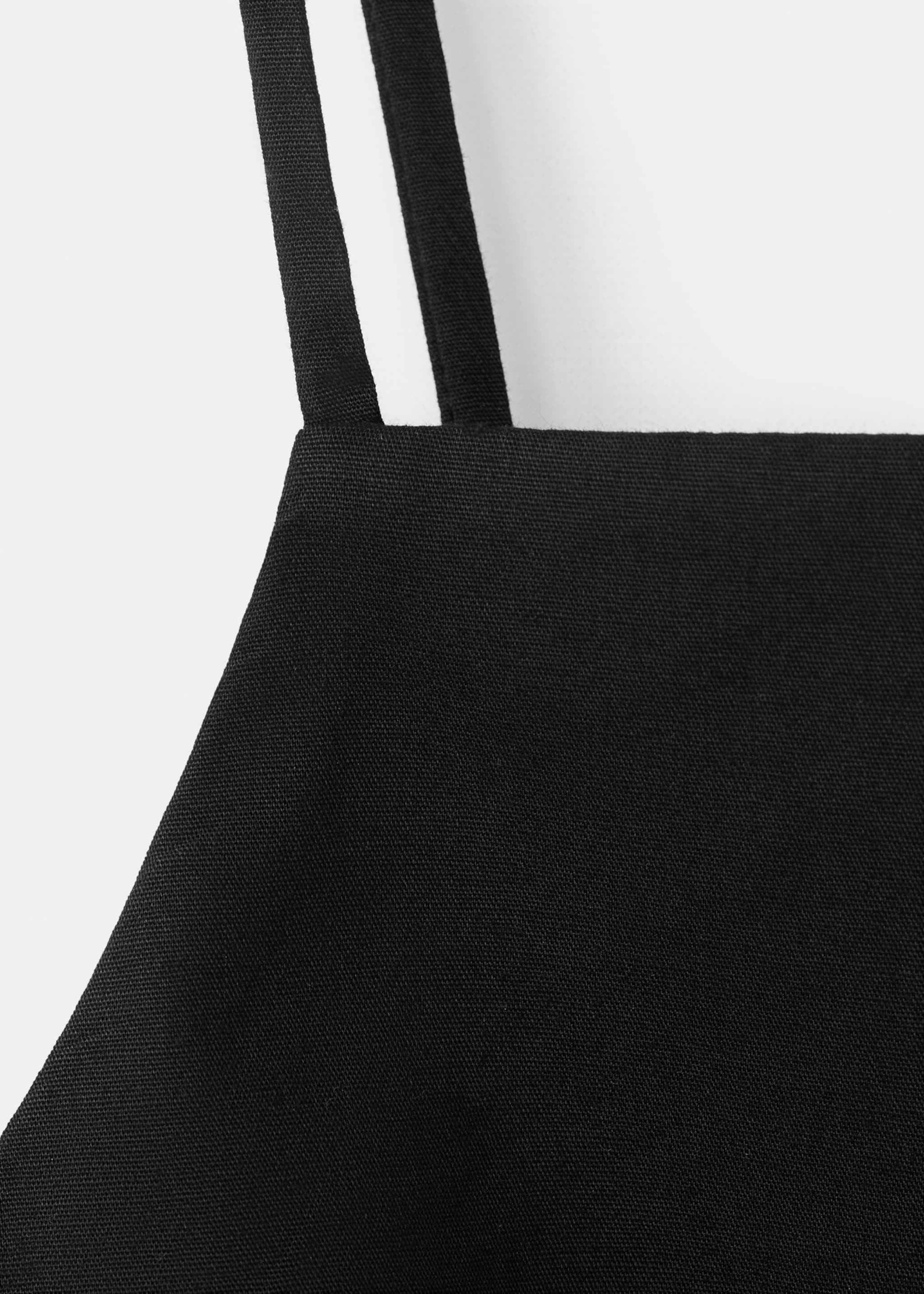 Cotton crop top - Details of the article 8, Black. Ref: 27066751-00.