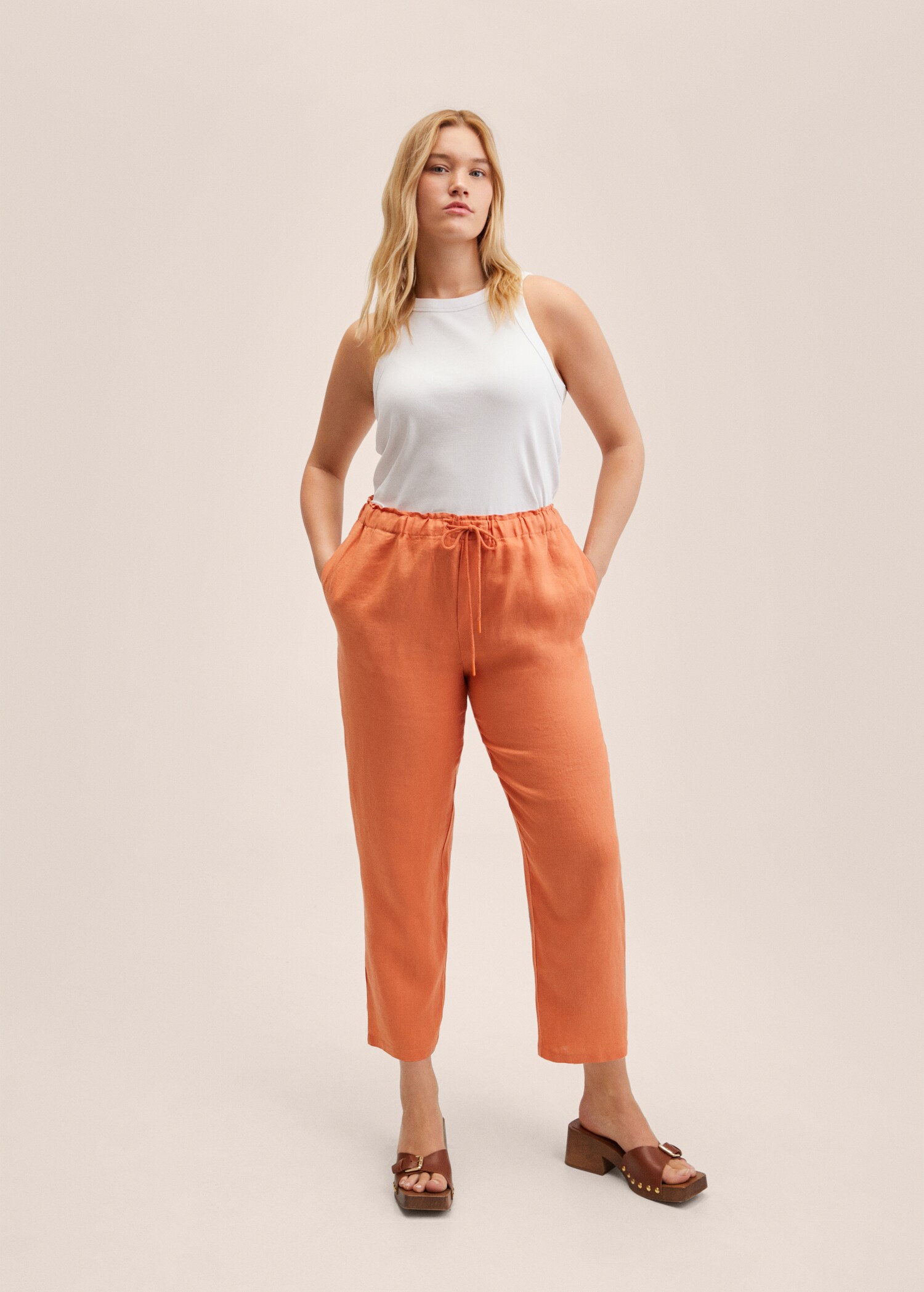 100% linen trousers - Details of the article 3