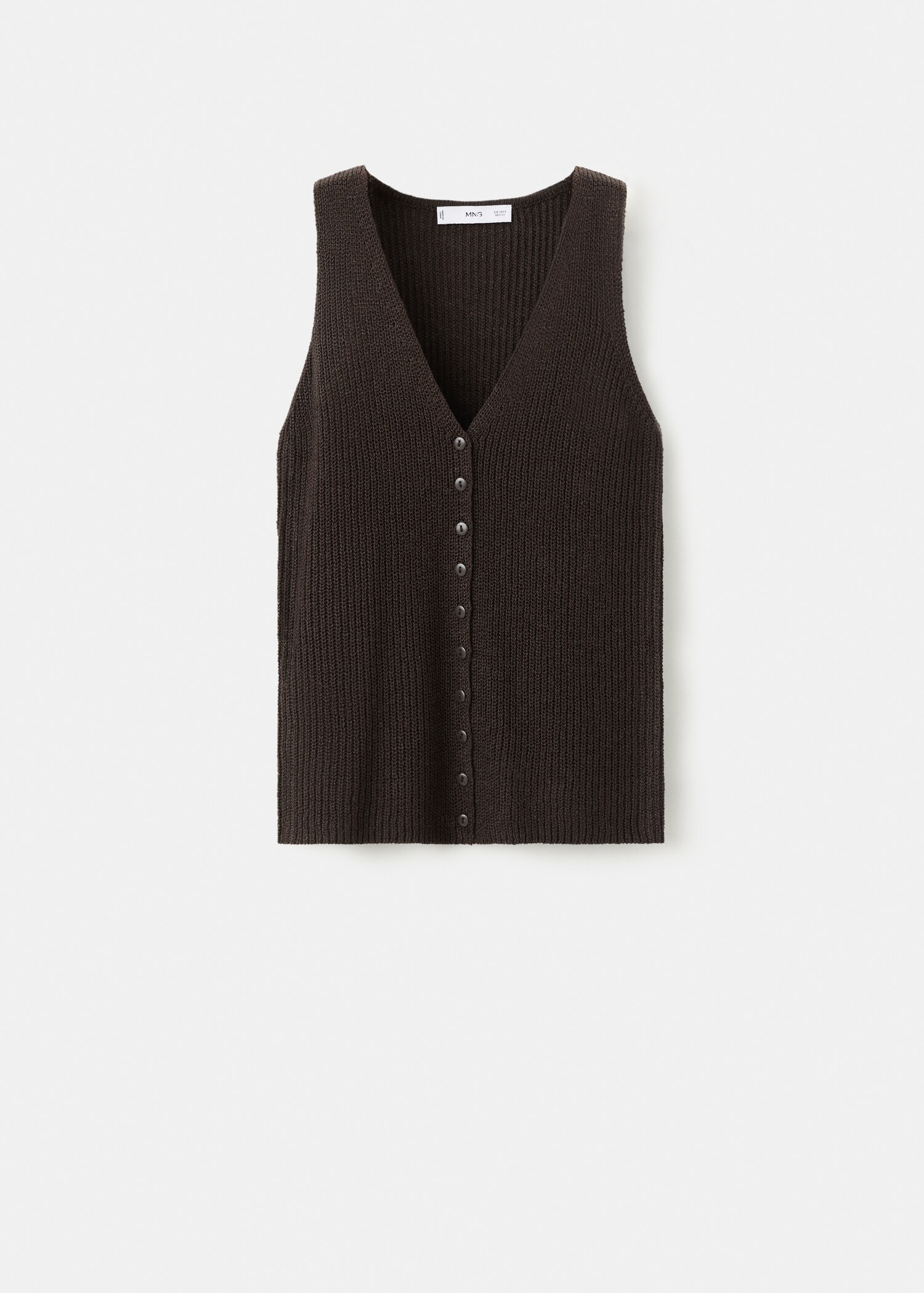 Openwork knitted waistcoat - Article without model