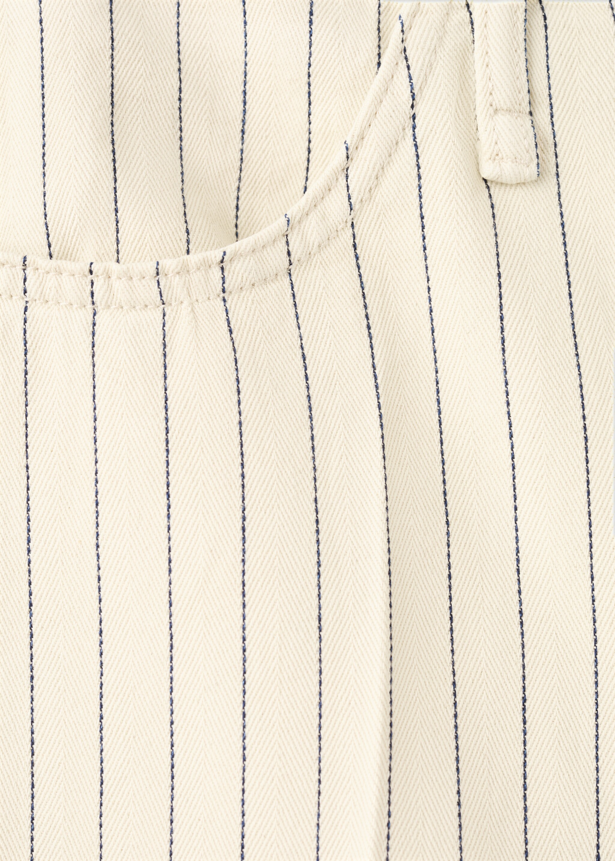 Бермуды в полоску с средней посадкой - Деталь изделия 0, Ванильный. Ref: 27067139-00.