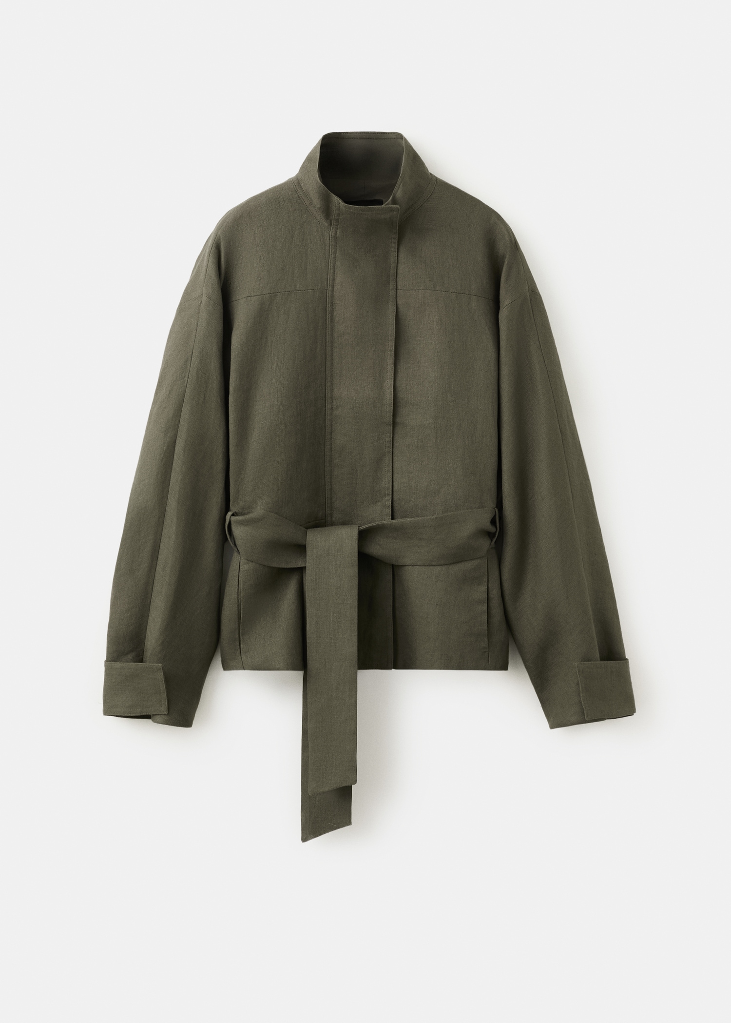 Linen jacket with belt - Article without model