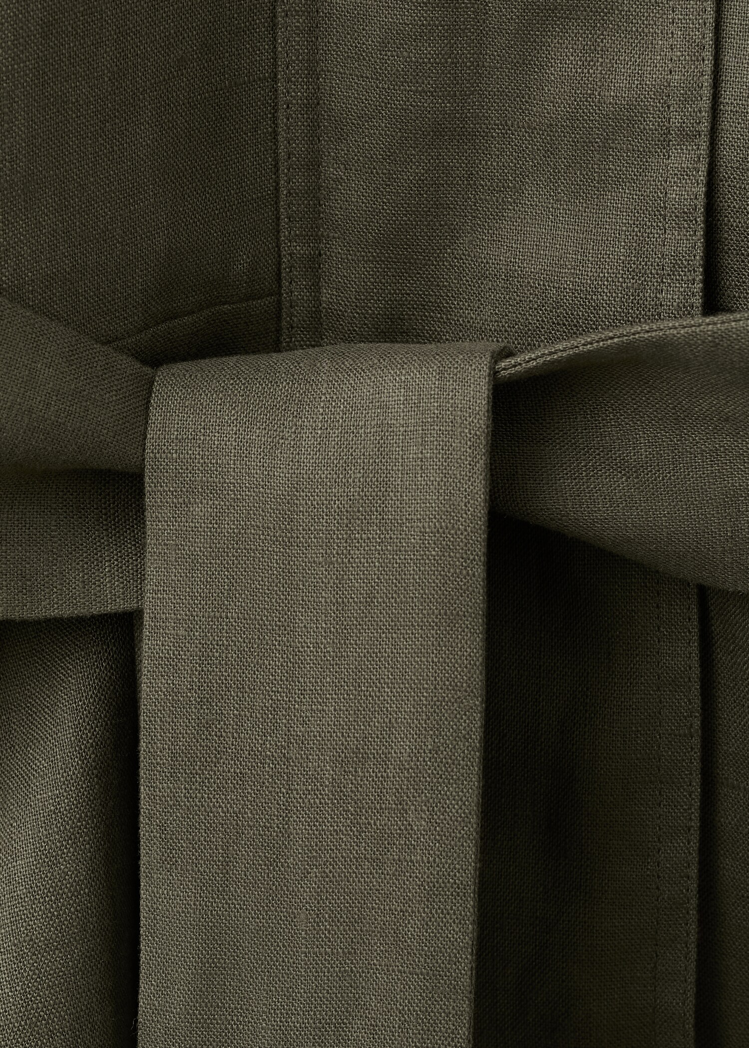 Linen jacket with belt - Details of the article 0