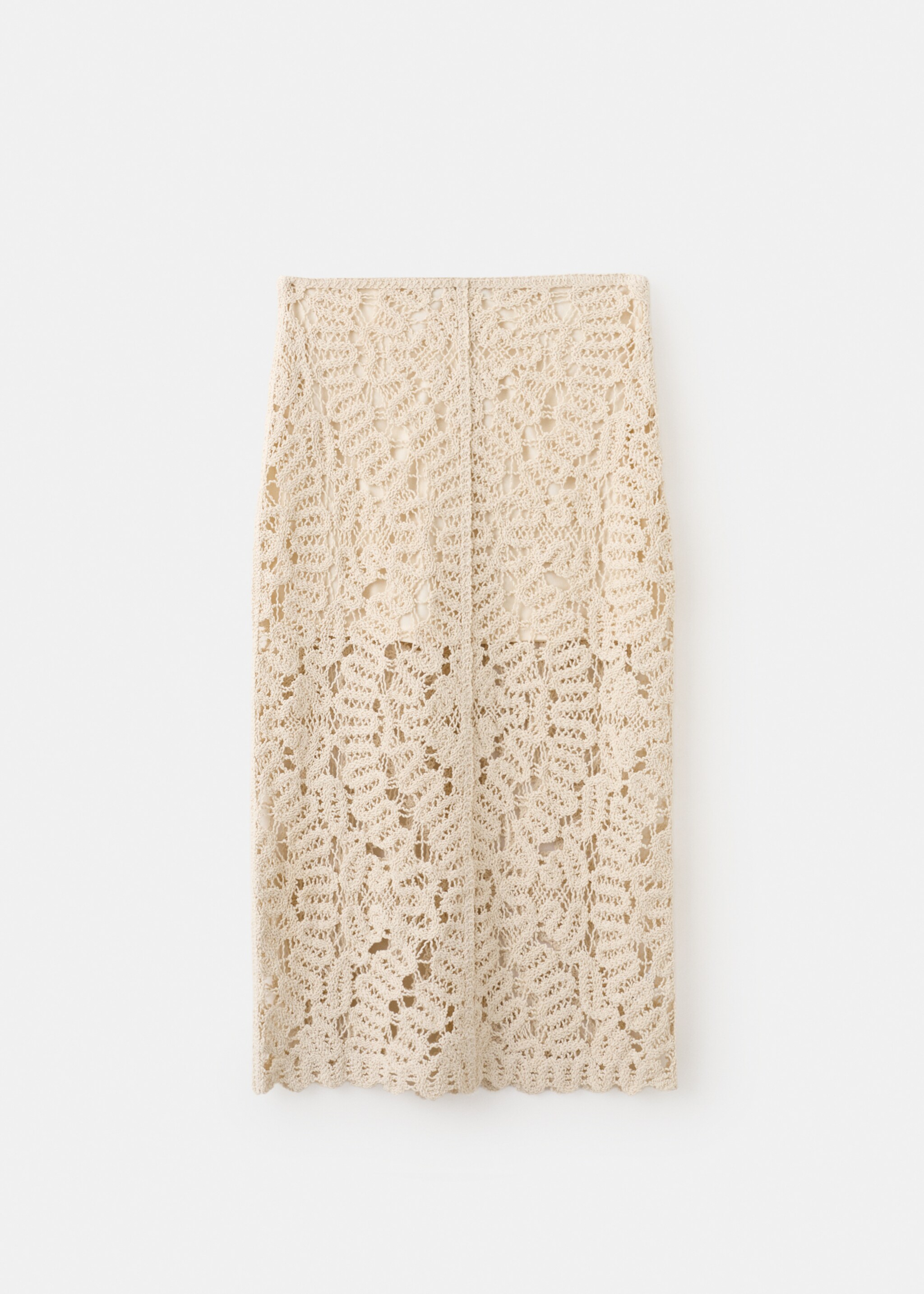 Openwork knitted skirt - Article without model, Sand. Ref: 27067144-00.
