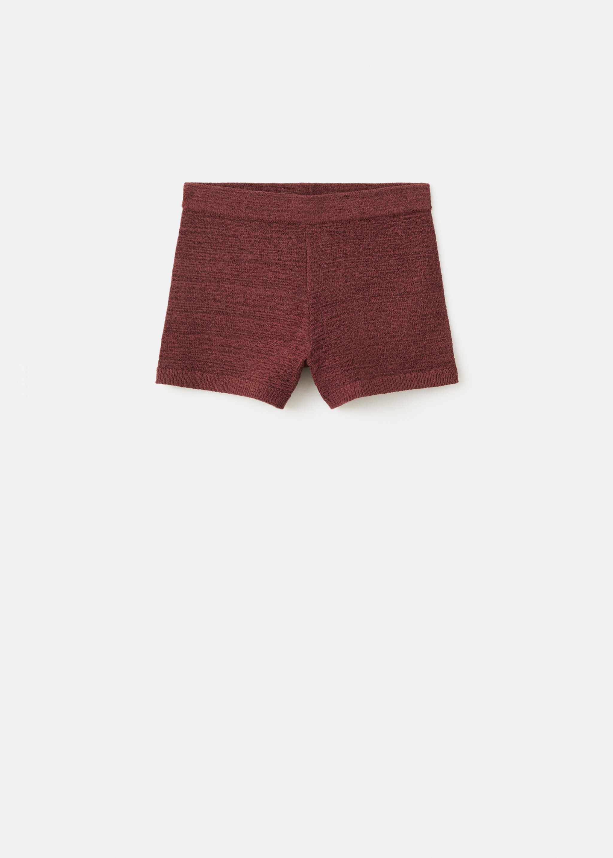 Fitted knitted shorts - Article without model, Burnt Orange. Ref: 27067145-00.