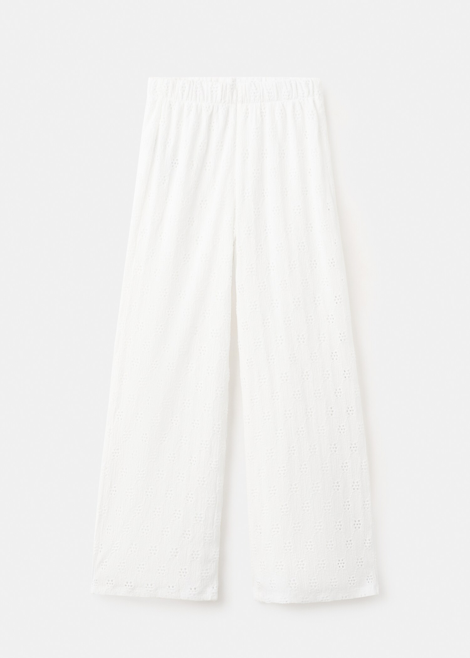 Straight trousers with embroidered details - Article without model