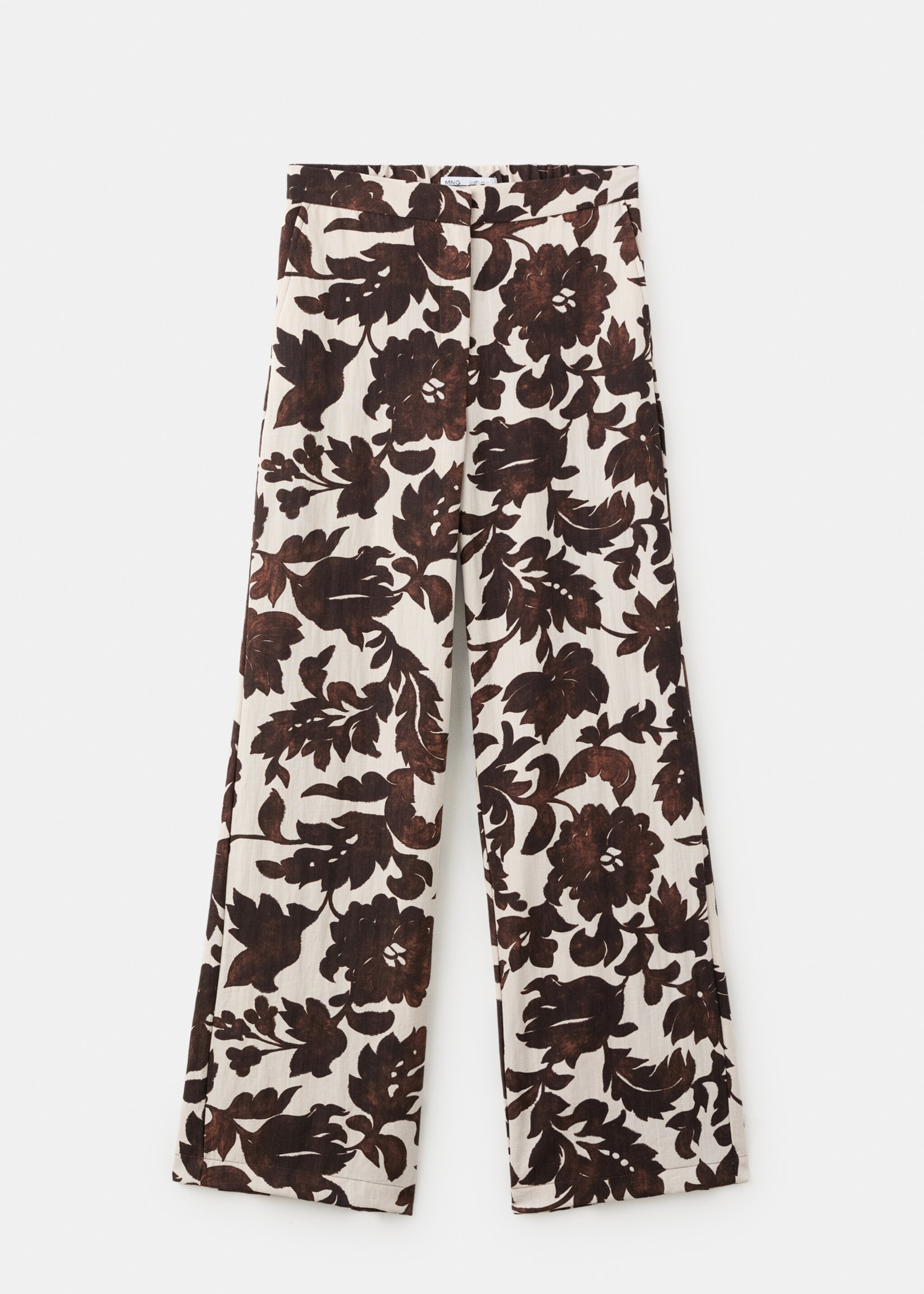 Floral print trousers - Article without model, Brown. Ref: 27067148-00.