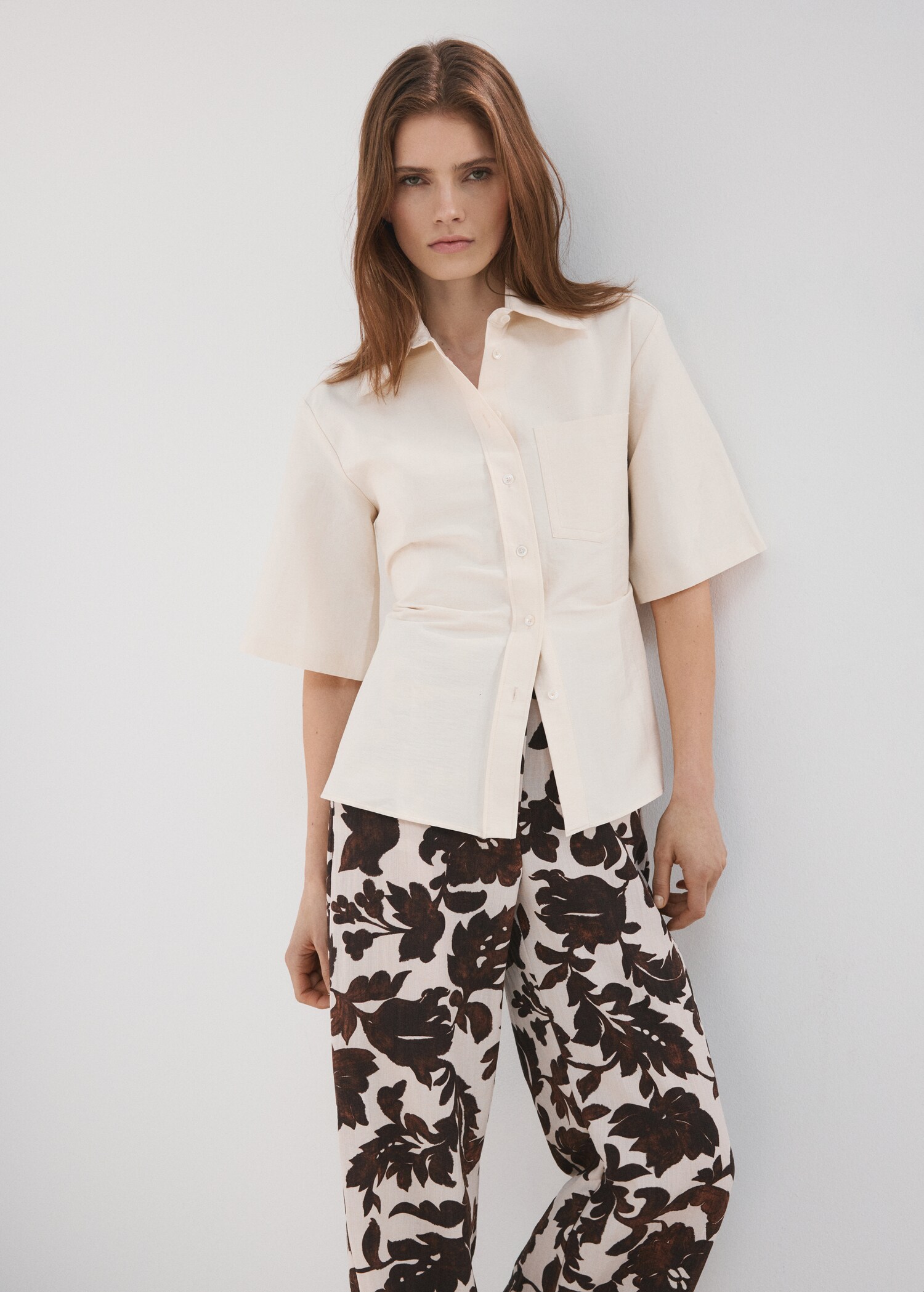 Floral print trousers - Details of the article 1