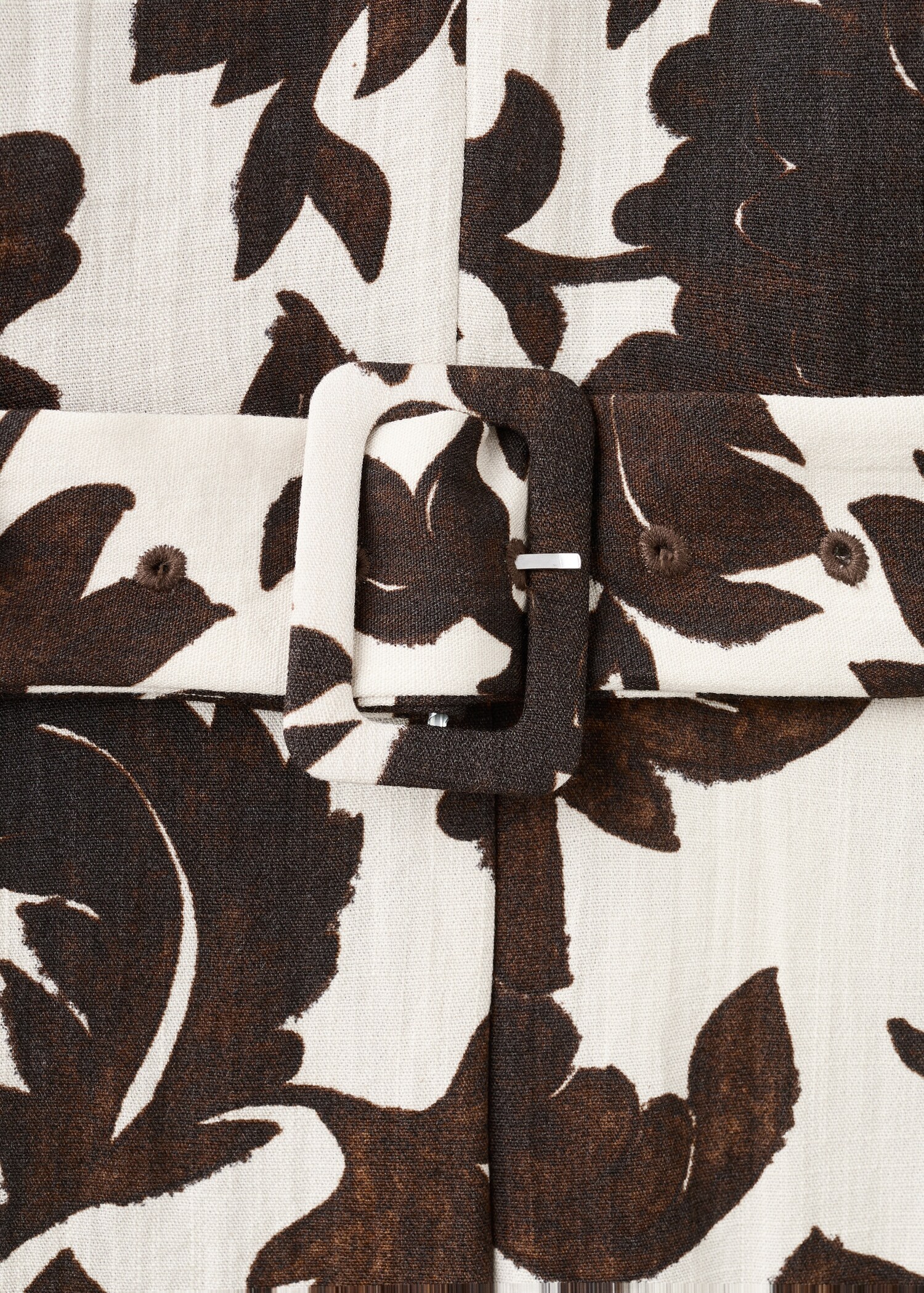 Floral print jumpsuit with belt - Details of the article 0