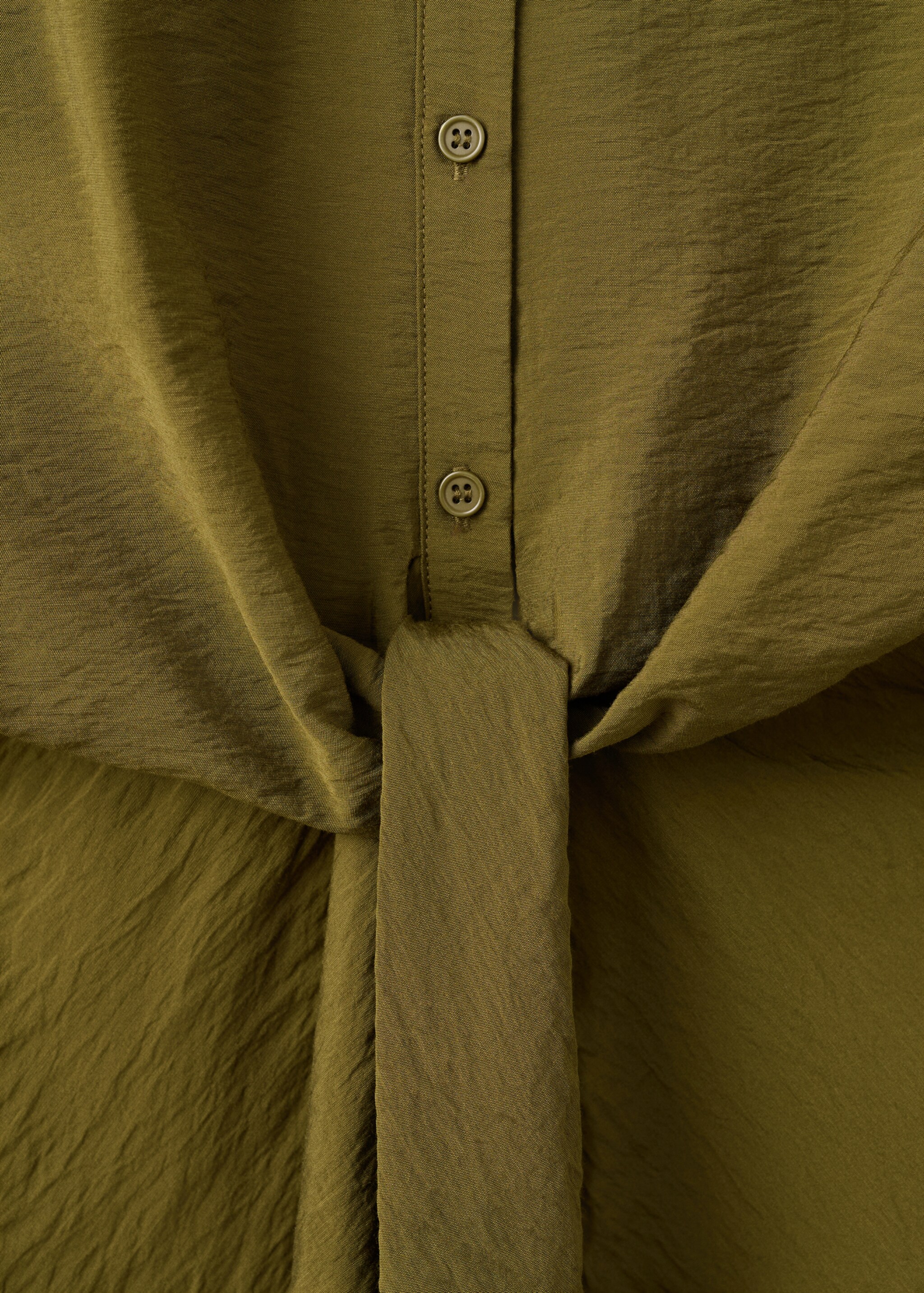 Chemise à nœud manches courtes - Détail de l'article 0, Vert. Ref: 27067153-00.