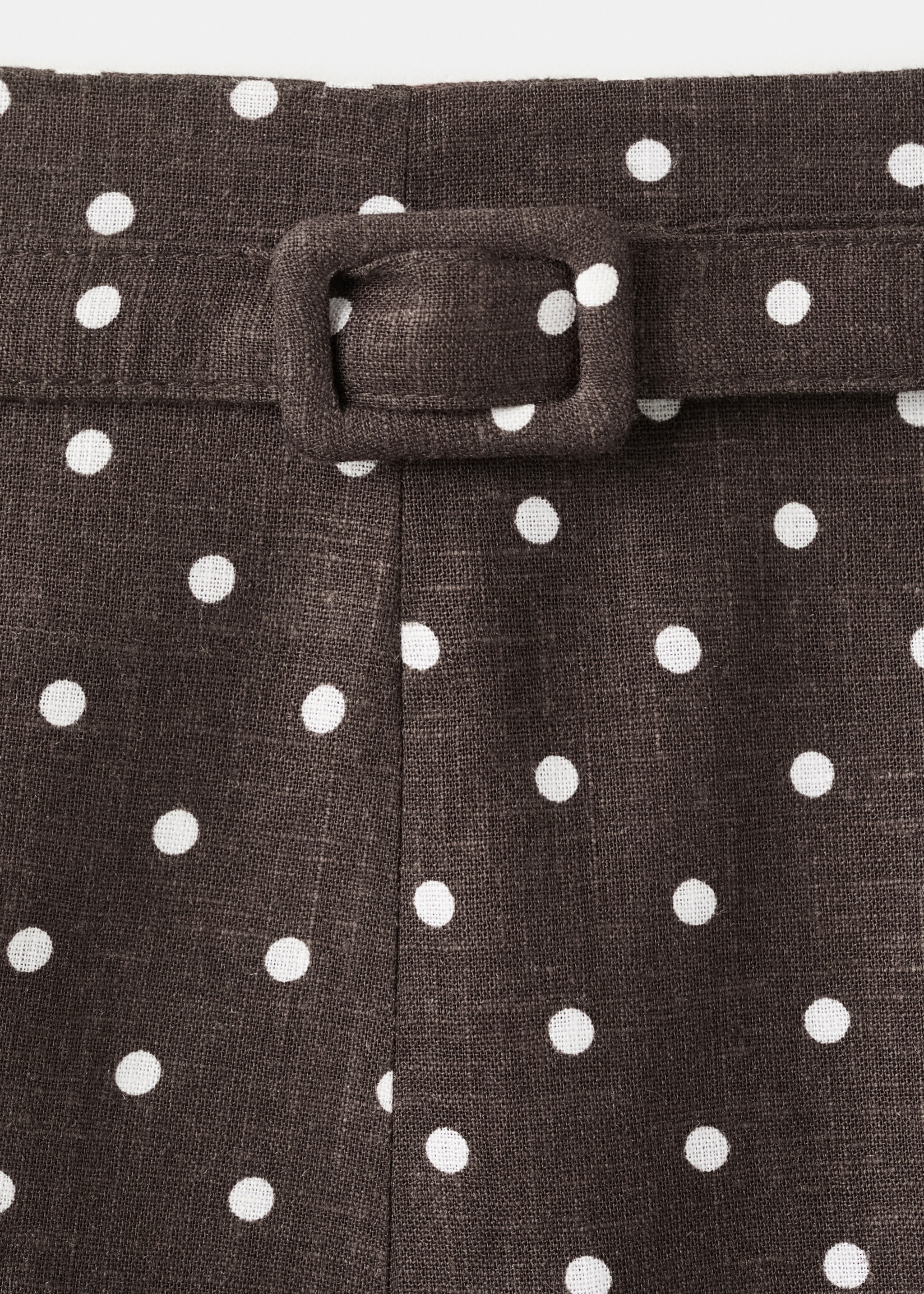 تنورة كتان بنقاط بولكا - تفاصيل المنتج 8, أسود. Ref: 27067154-00.