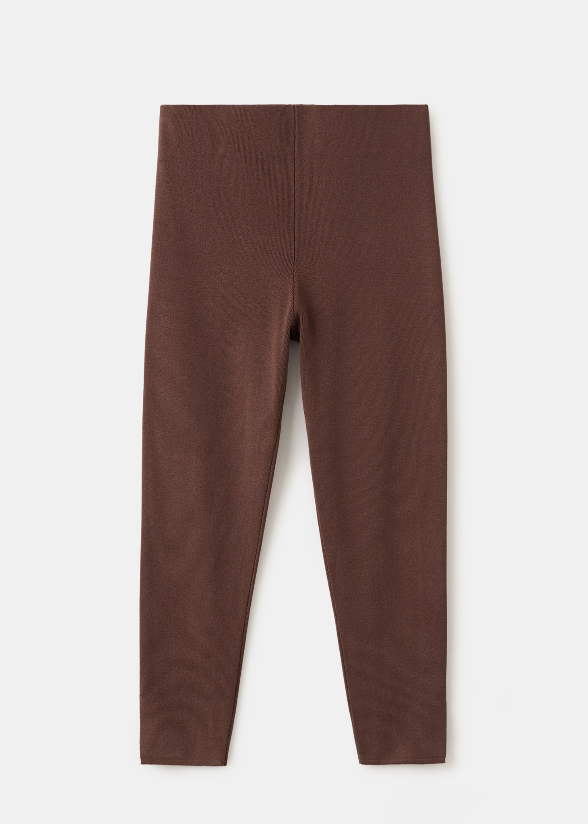 Slit hem leggings - Article without model, Chocolate. Ref: 27067155-00.