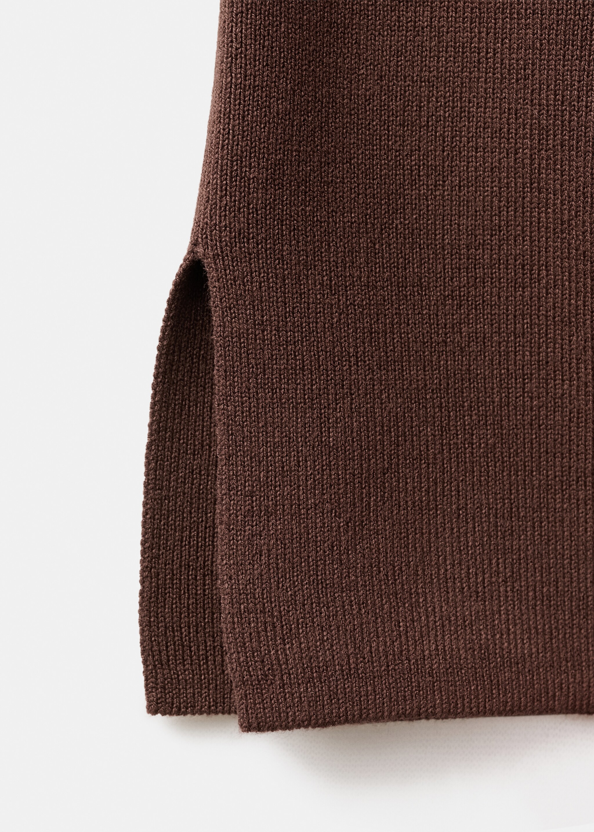 Slit hem leggings - Details of the article 0, Chocolate. Ref: 27067155-00.