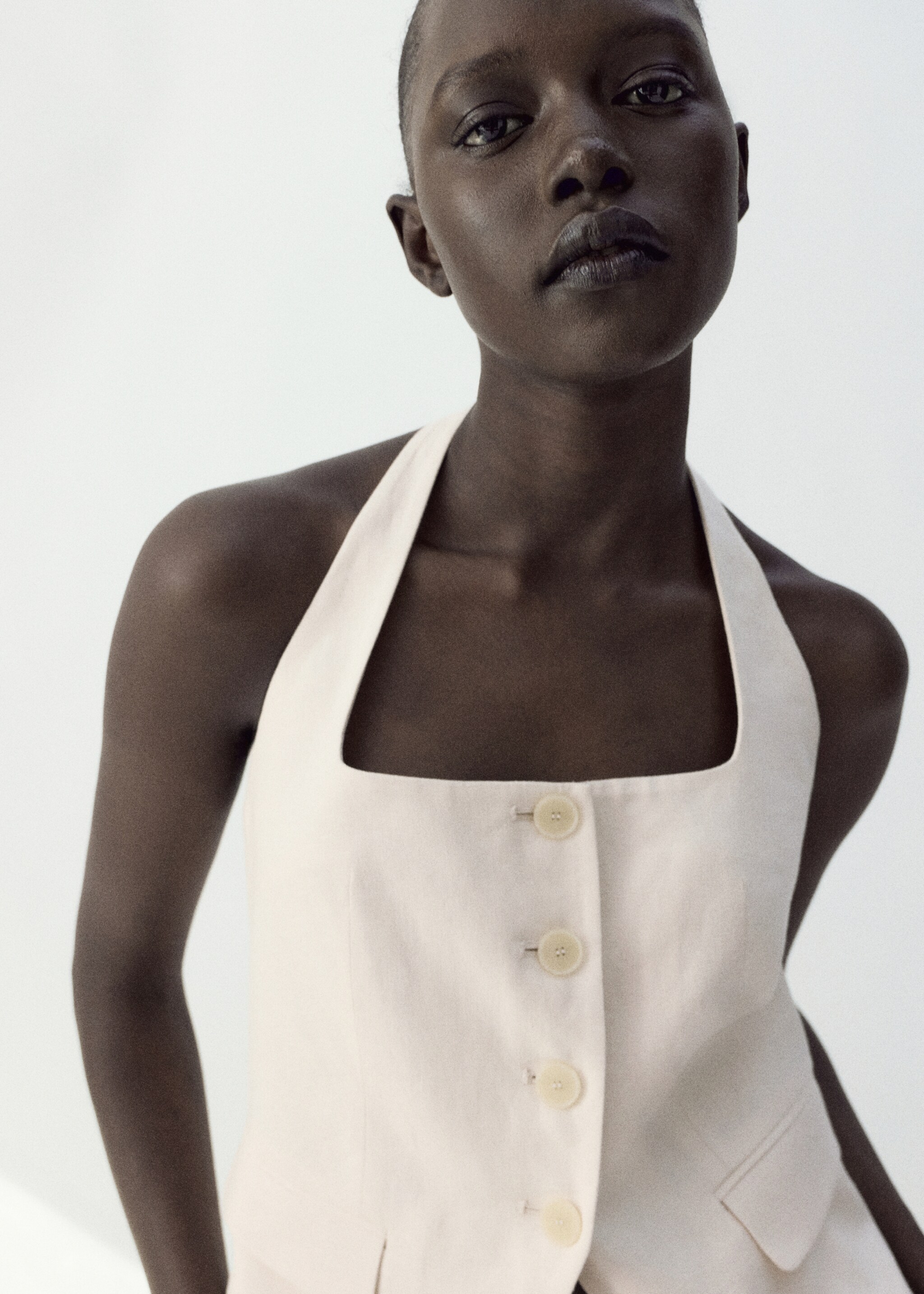 Gilet boreli - Middenvlak, Ecru. Ref: 27067156-00.