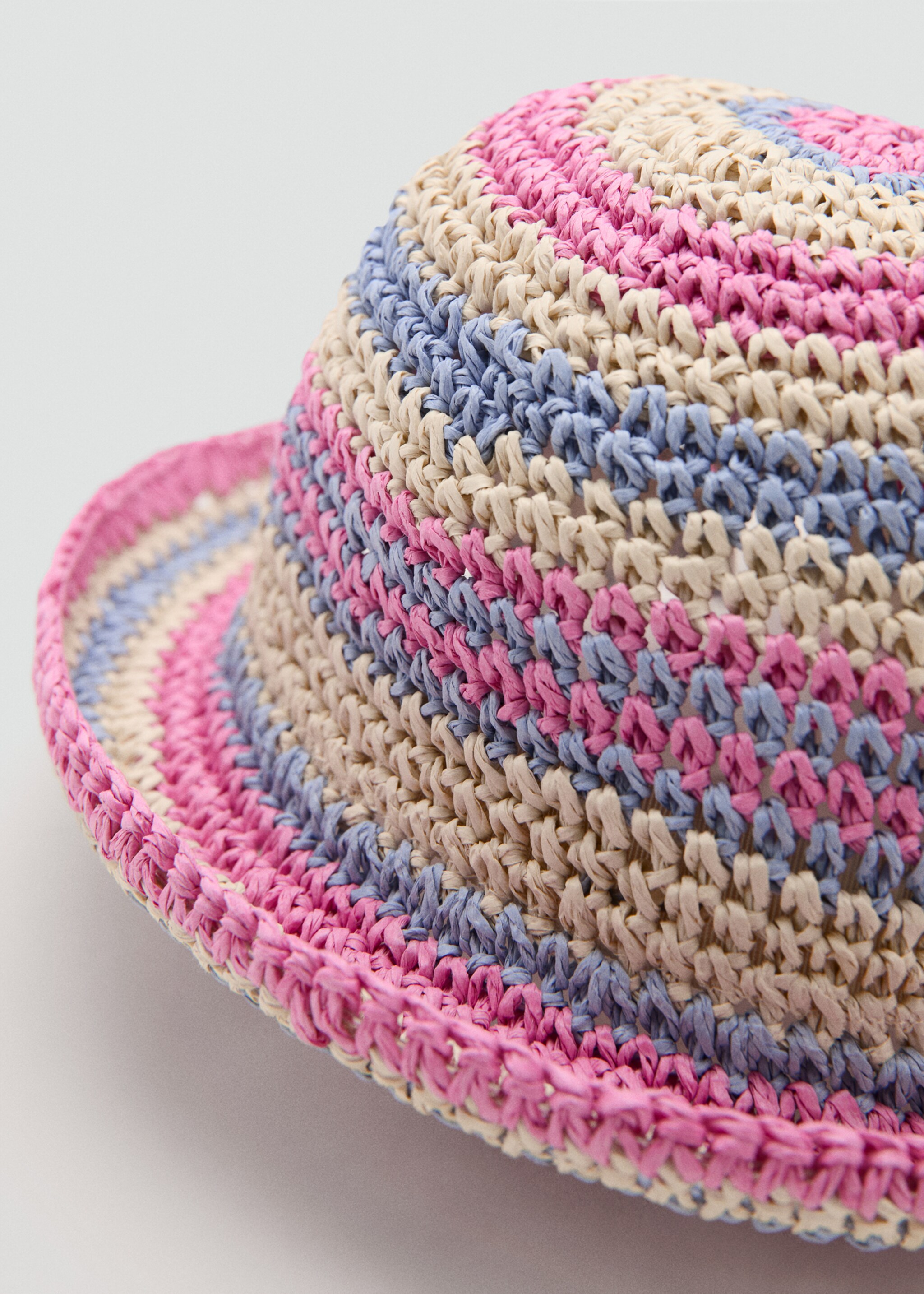 Multicoloured braided hat - Medium plane, Sand. Ref: 27067157-00.